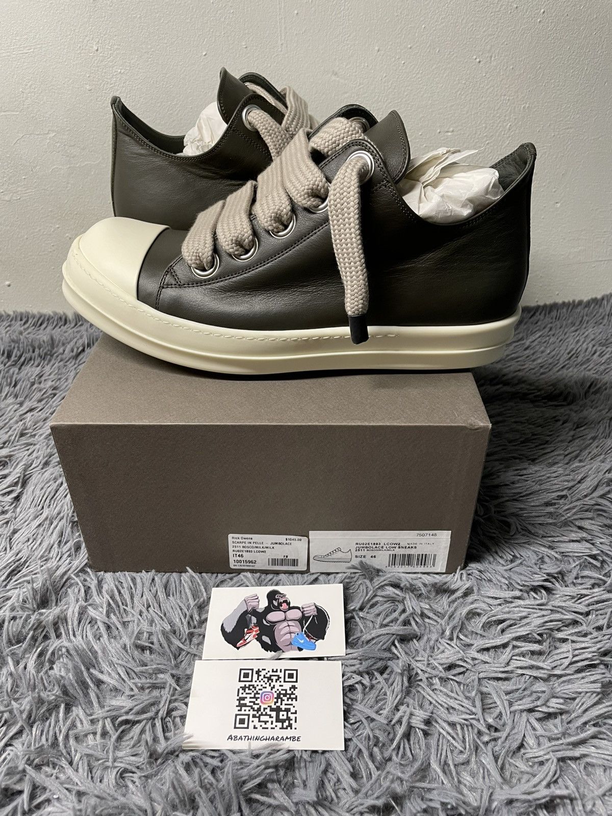 Rick Owens Rick Owens Ramone Low Jumbo Lace Bosco/Milk Size US 13 / EU 46 - 2 Thumbnail