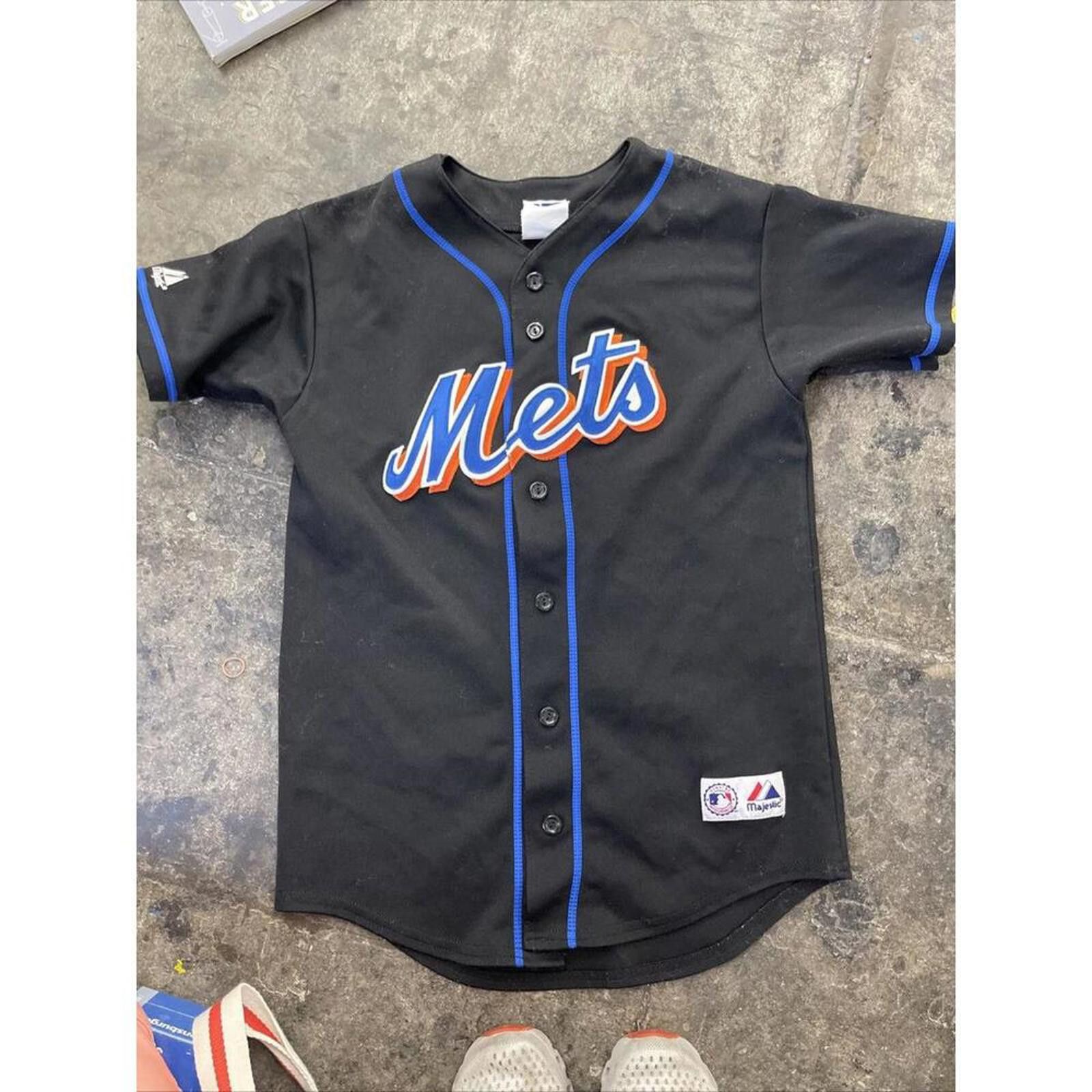 Majestic Vintage Jose Reyes Jersey Youth L Mets Stitched Logo H08 Size ONE SIZE - 1 Thumbnail