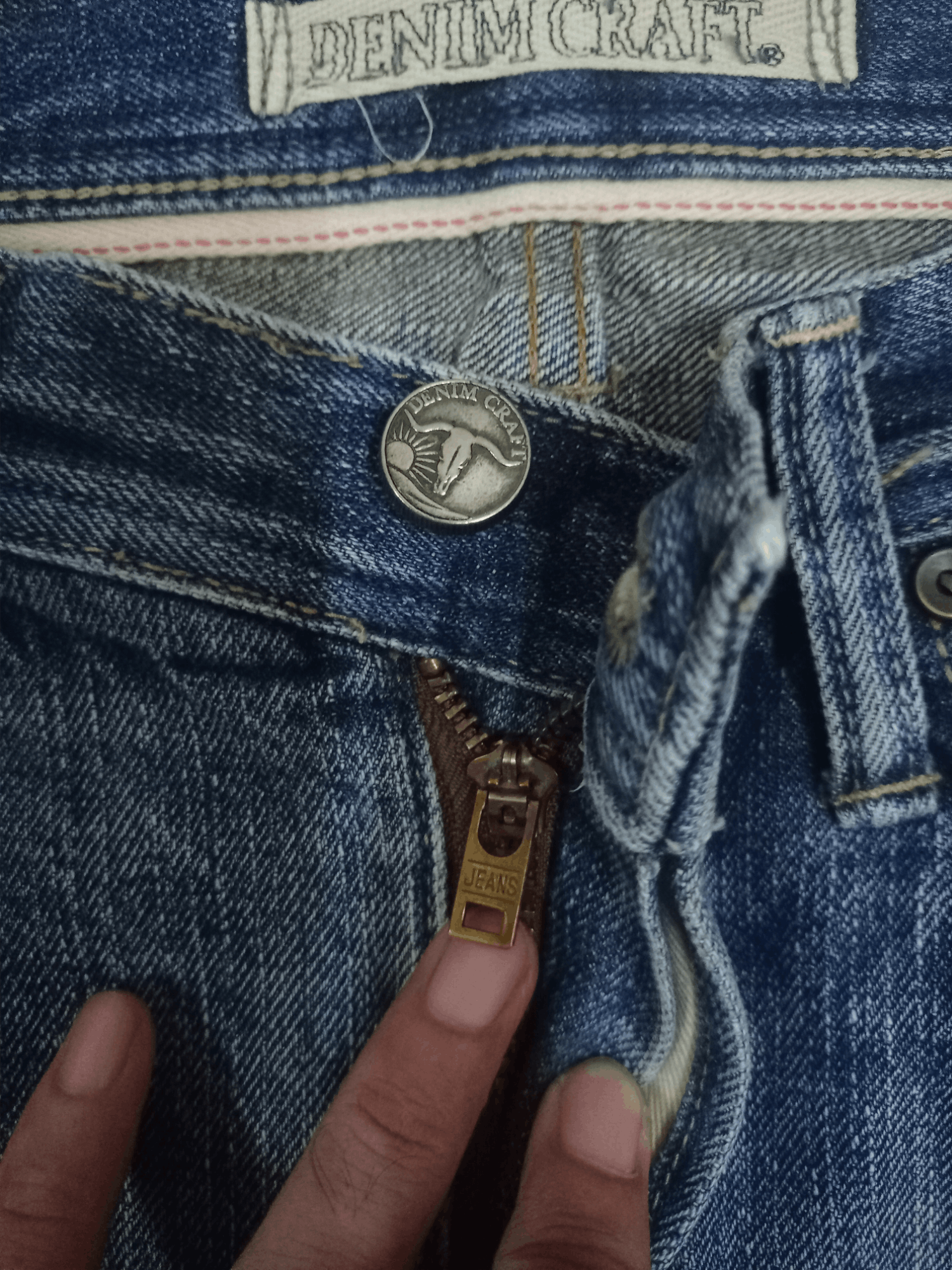 Japanese Brand Vintage Japanese Denim Crafts Distressed Baggy Jeans Size US 32 / EU 48 - 3 Thumbnail
