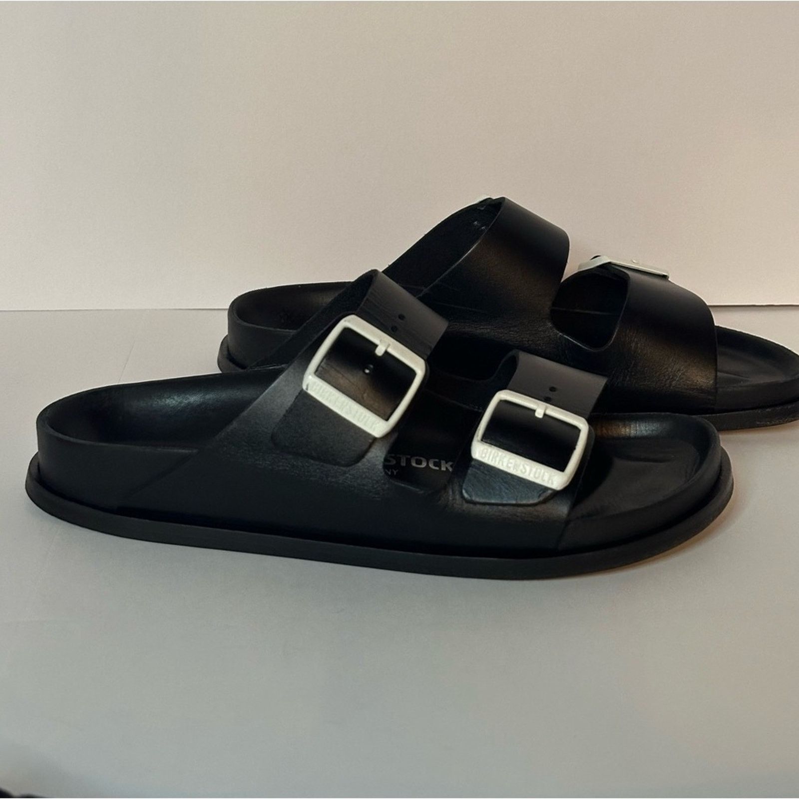 Birkenstock Arizona Leather Double-Buckle Sandals Slides EU 38 US W7 M5 Size US 7 / IT 37 - 6 Thumbnail