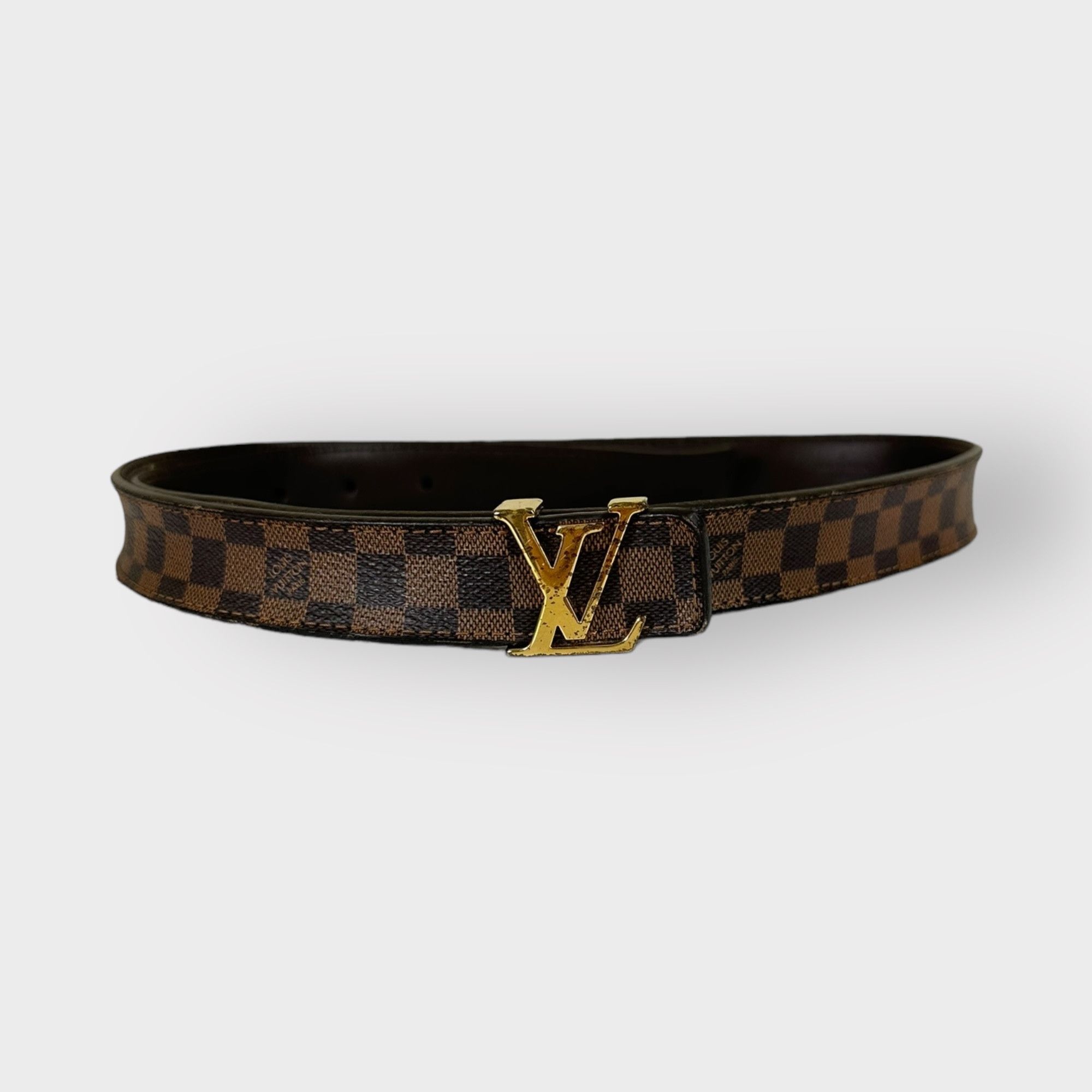 image of Louis Vuitton Belt Brown Monogram Thin Lv Buckle, Women's