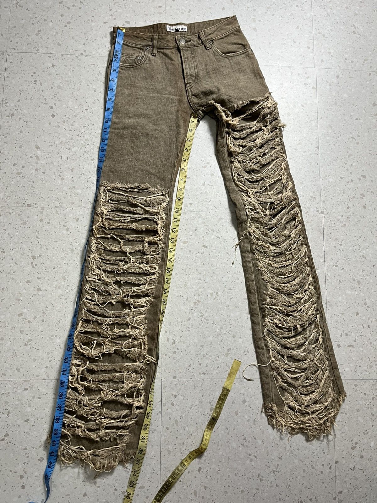 Le Grande Bleu (L.G.B.) Vintage han ahn soon flare jean distressed Size US 26 / EU 42 - 18 Thumbnail