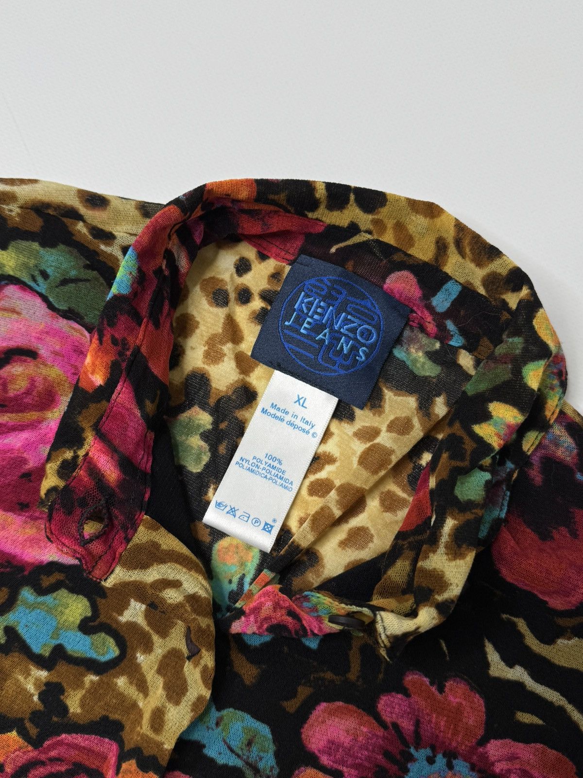 Kenzo Vintage 90s rare Floral Kenzo Jeans Mesh shirt gaultier vibe Size XL / US 12-14 / IT 48-50 - 3 Thumbnail