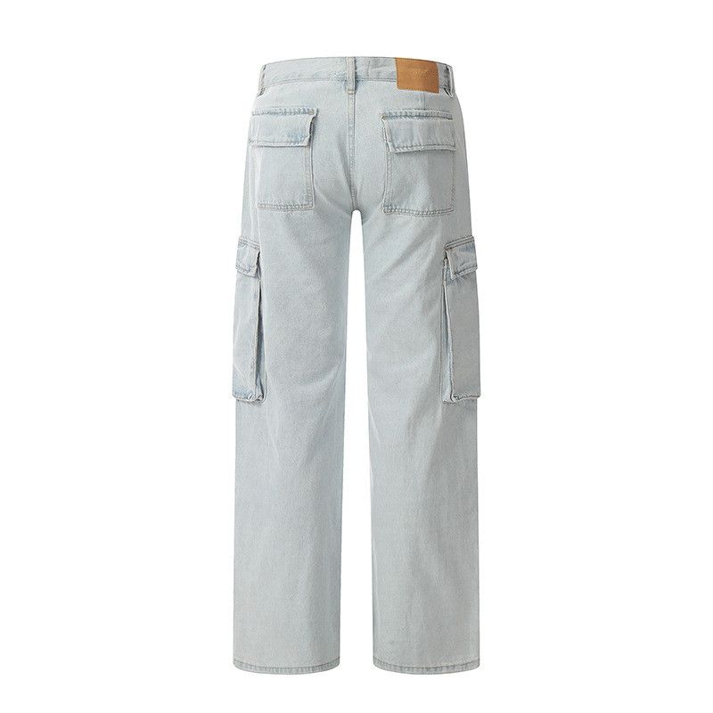 Jean American retro men's multi-pocket straight jeans Size US 32 / EU 48 - 2 Thumbnail
