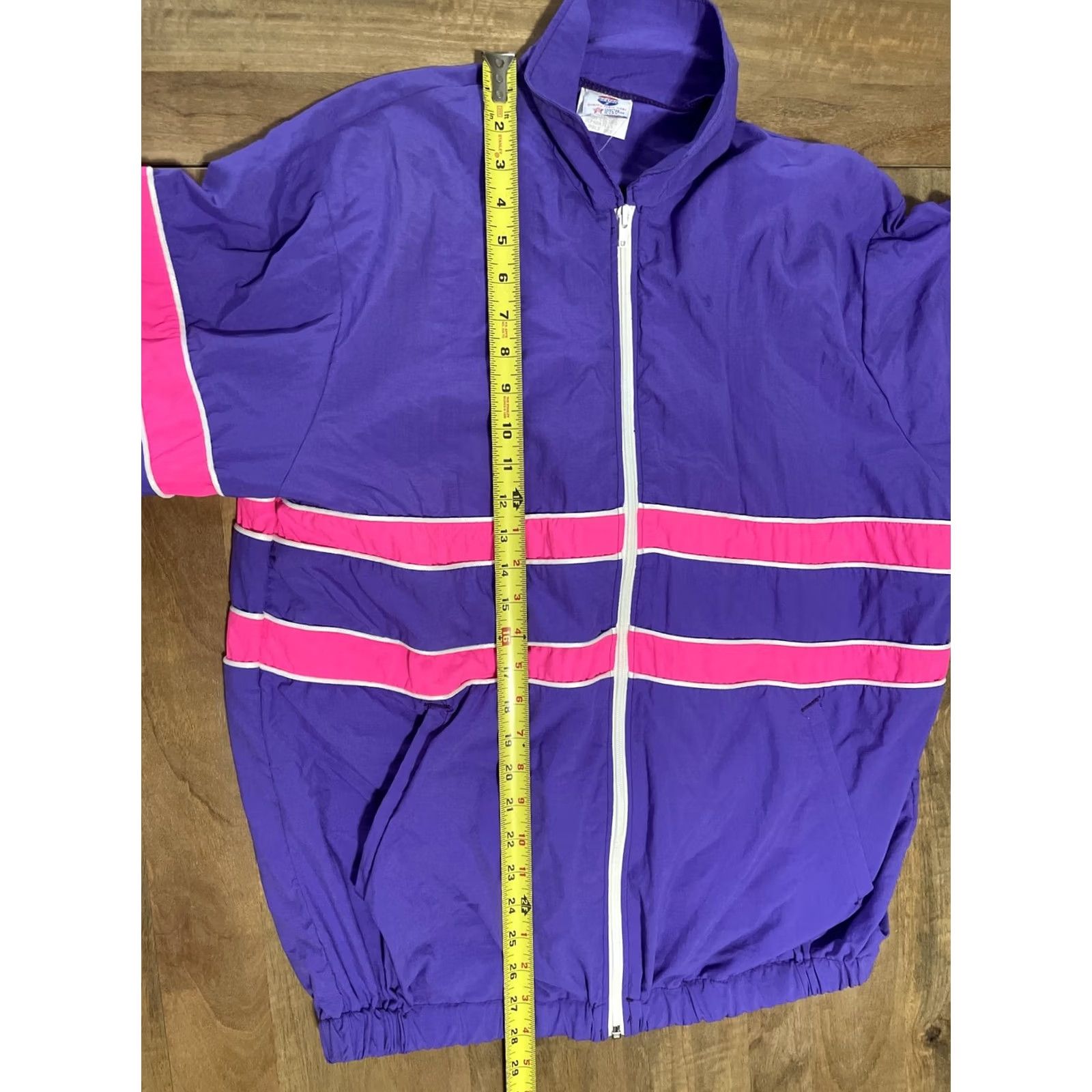 Vintage VINTAGE Action Tracksuit Windbreaker 2 Piece Purple Striped XL Women’s NWT 90s Made In USA Size XL / US 12-14 / IT 48-50 - 6 Thumbnail
