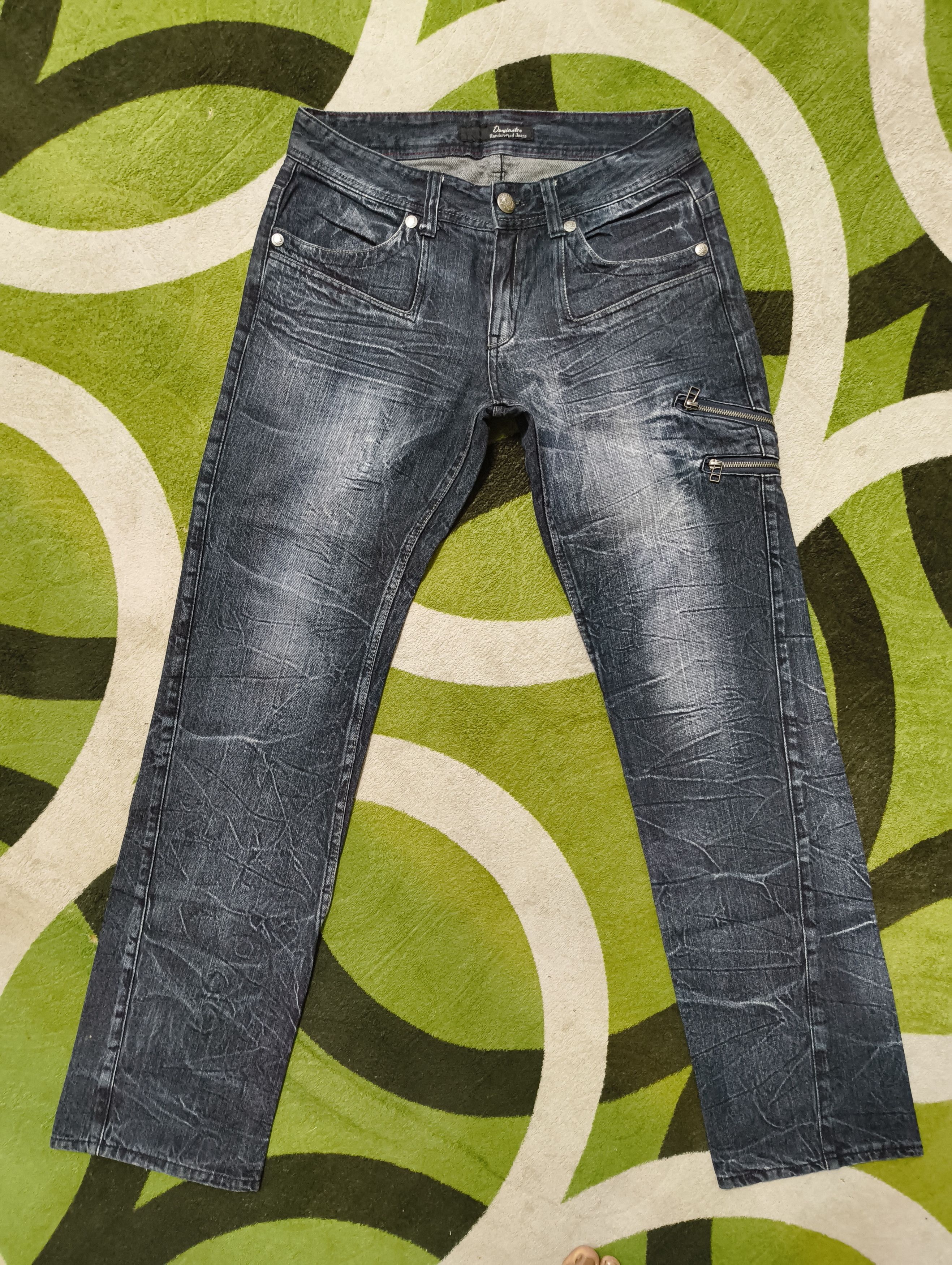 Japanese Brand DOMINATE ROCK UNITE JEANS REGULAR FIT FOR ROCKERS Size US 32 / EU 48 - 10 Thumbnail