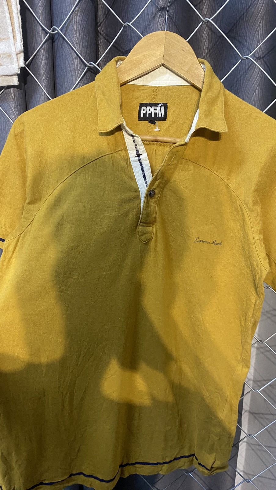 VINTAGE PPFM POLO TEE MUSTARD LARGE