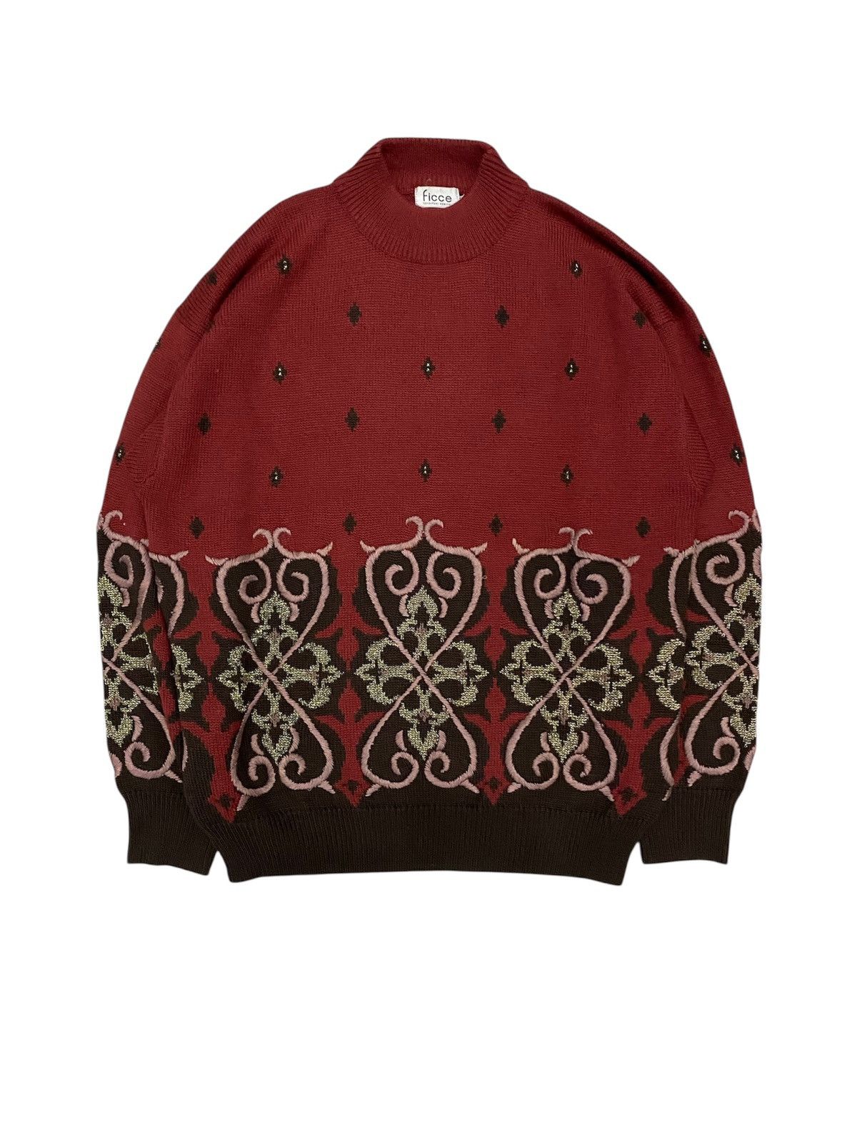 Yoshiyuki Konishi 🔥1990s Ficce Tribal knitwear Size US L / EU 52-54 / 3 - 1 Thumbnail