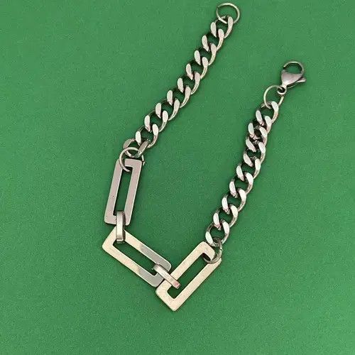 Other Titanium Steel Link Bracelet for Men Women,Punk Hip Hop Size ONE SIZE - 2 Thumbnail