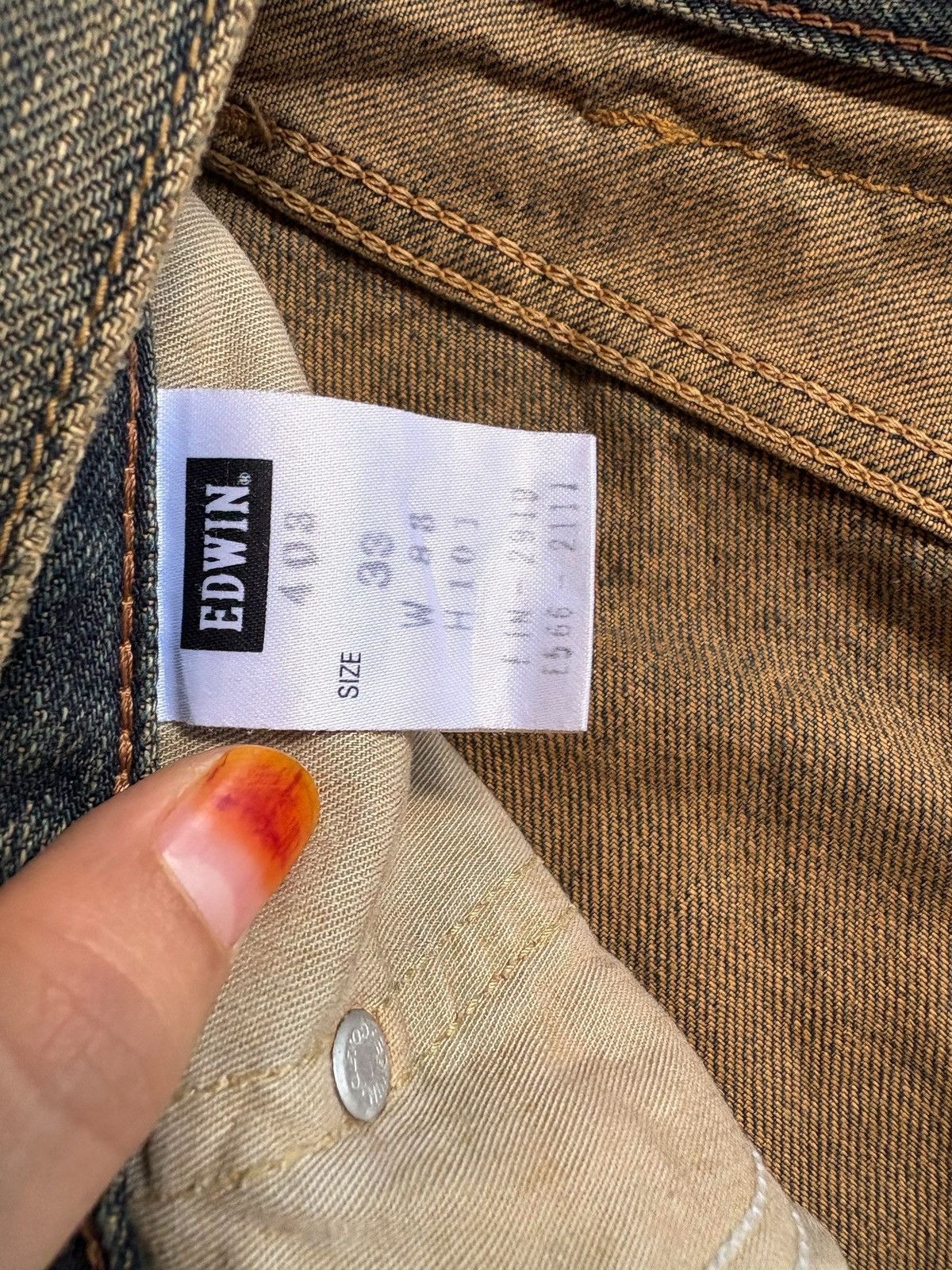 Edwin × Japanese Brand Vintage Edwin 403 Rusty Mud Wash Distressed Rip Loose Jean Size US 34 / EU 50 - 10 Thumbnail
