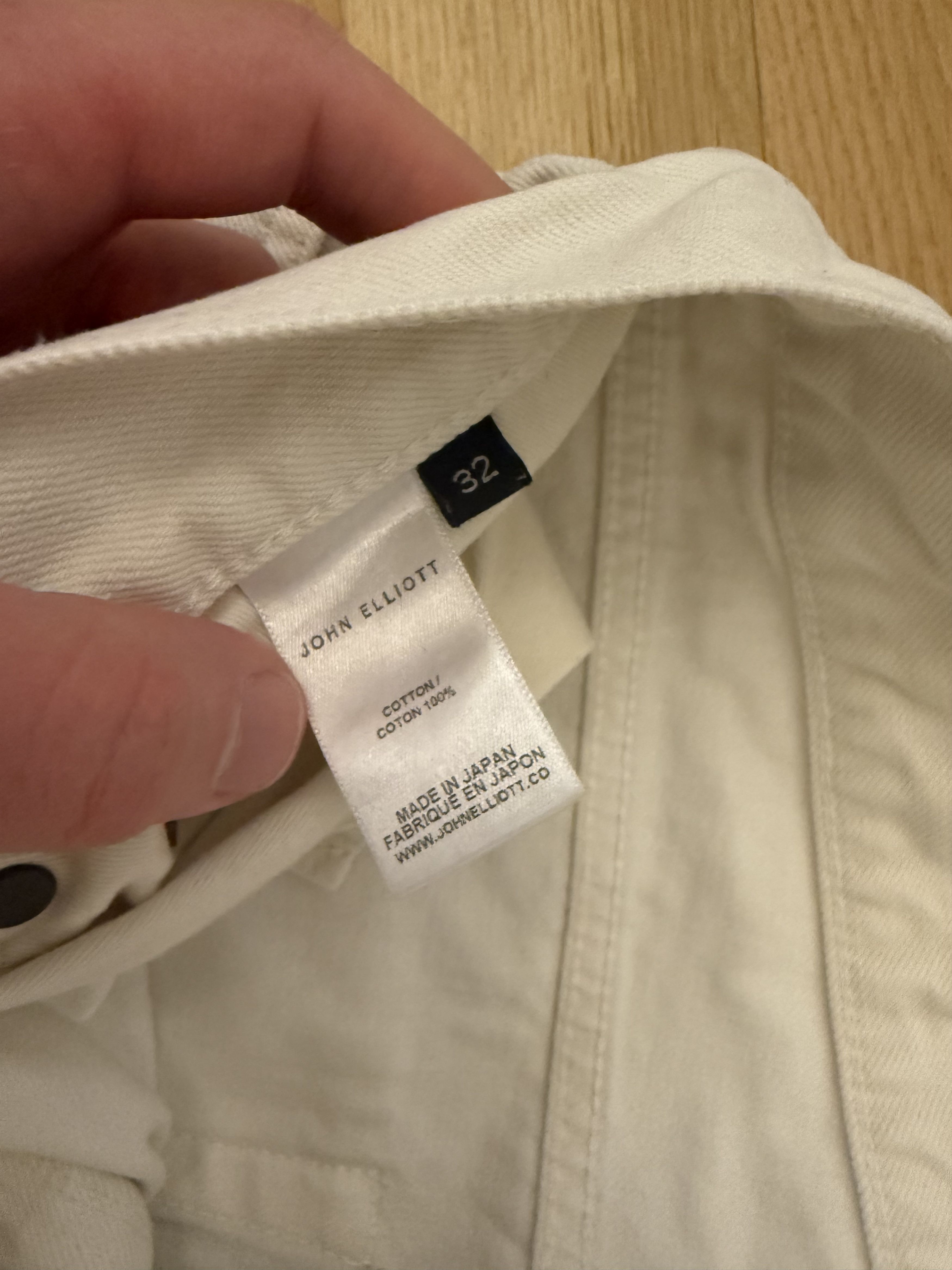 John Elliott John Elliott Daze White Denim Jeans Size US 32 / EU 48 - 3 Thumbnail