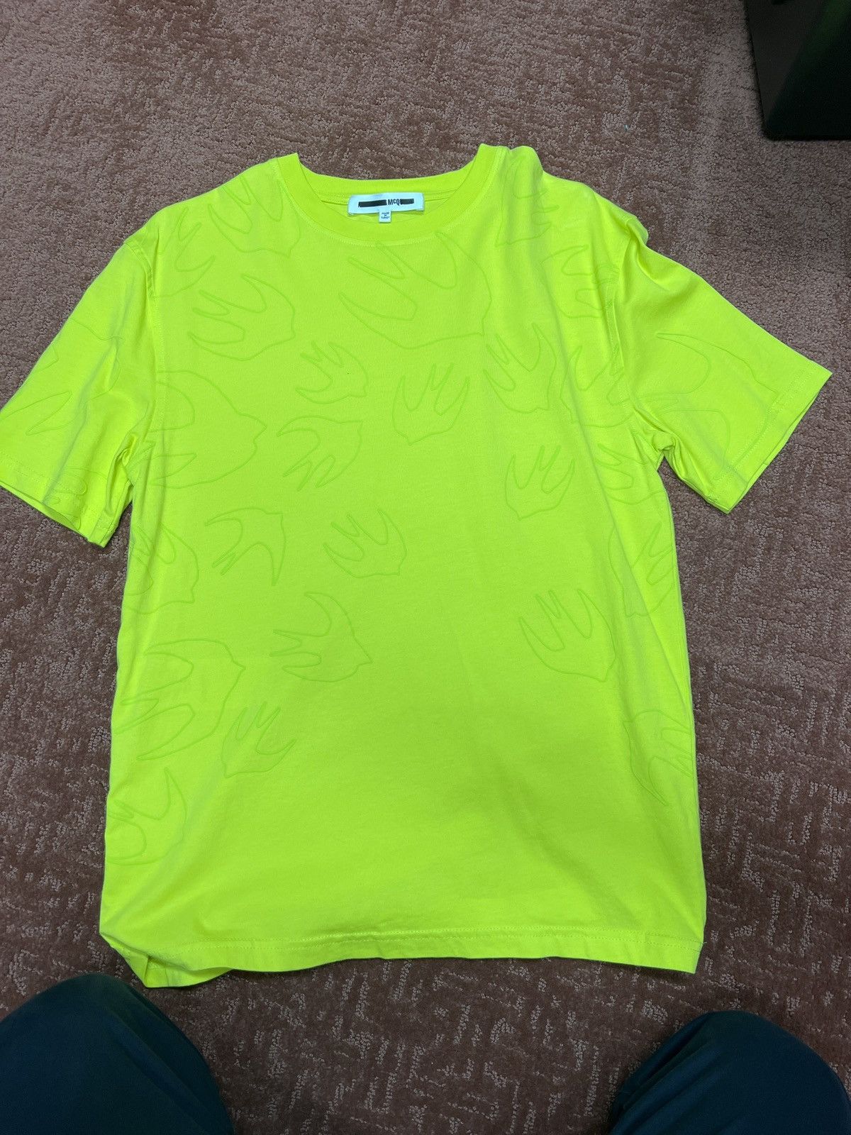 MCQ Mcq Neon Yellow Swallow Shirt Size S / US 4 / IT 40 - 1 Thumbnail