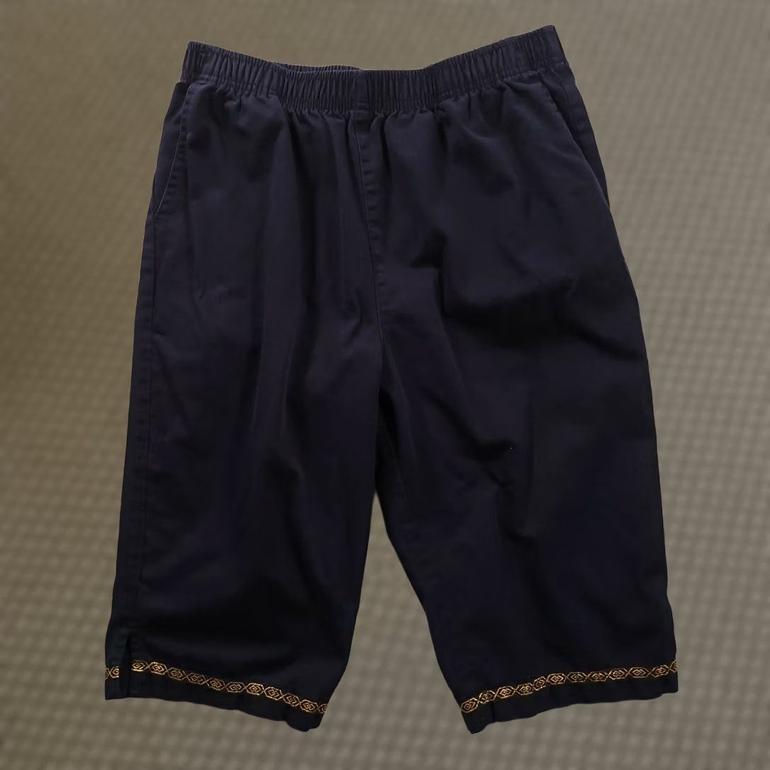Vintage VINTAGE Cabin Creek Pull-On Capri Pants Womens 14P Petite Blue Elastic Waist Pockets Size 36" / US 14 / IT 50 - 1 Thumbnail