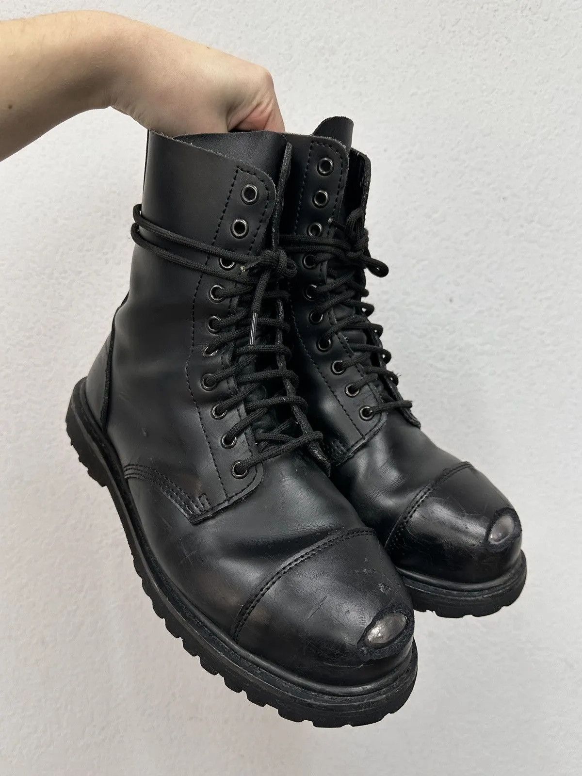 Raf Simons Vintage Leather Boots Avantgarde Rick Owens Style AS 98 Rare Size US 11 / EU 44 - 2 Thumbnail