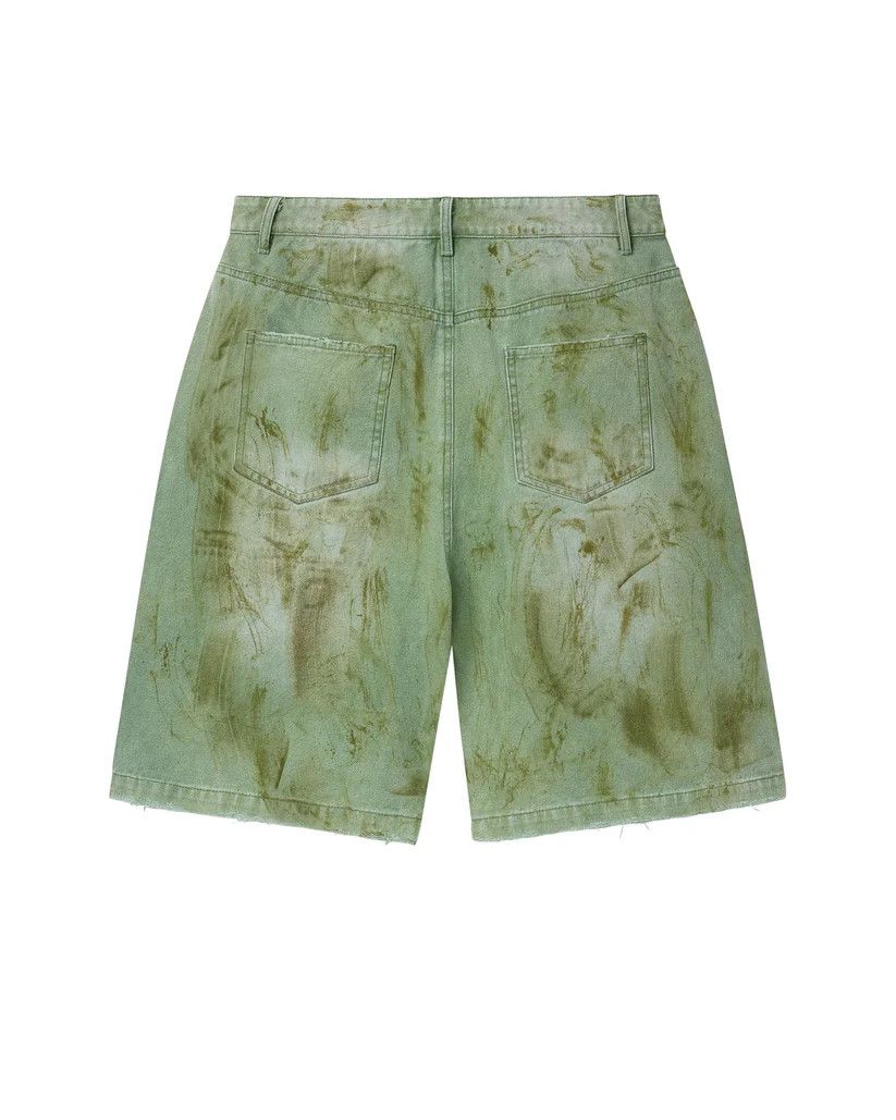 Vale Vale Forever Green Skittle Denim Jorts Size 34 Size US 34 / EU 50 - 2 Thumbnail