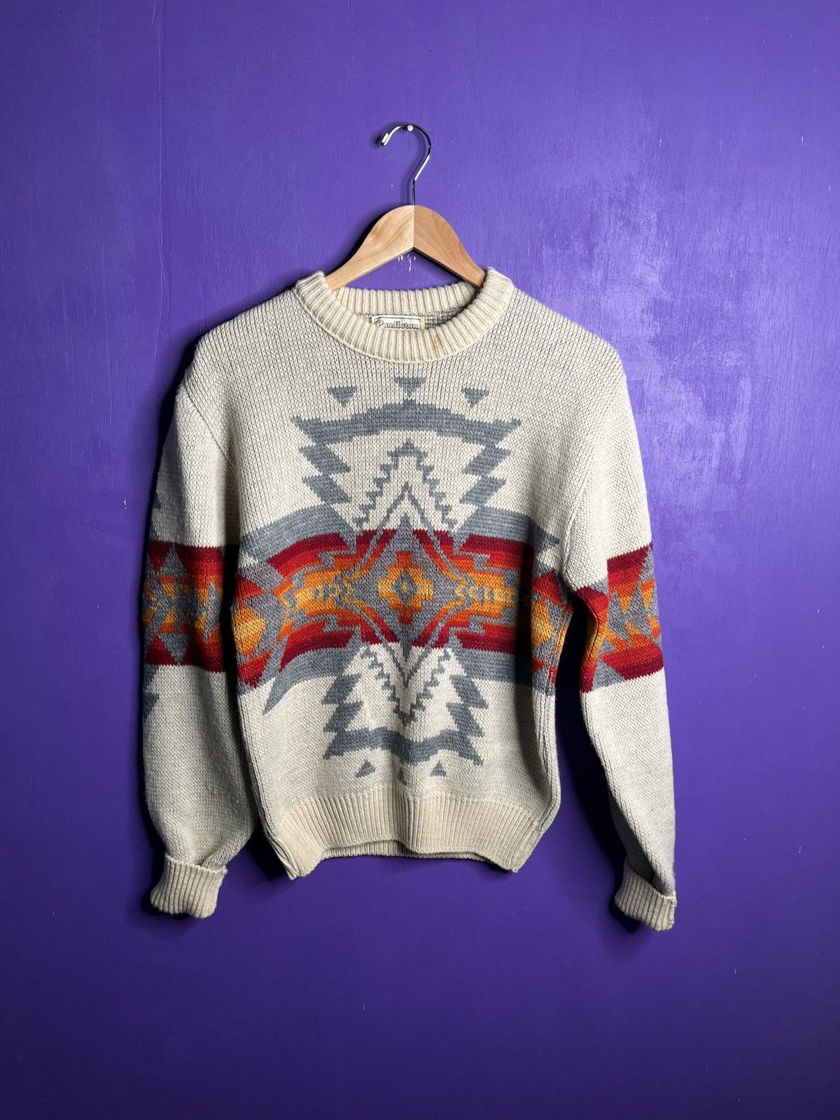 Pendleton × Vintage Vintage 70s Pendleton Aztec print sweater Size US M / EU 48-50 / 2 - 1 Thumbnail