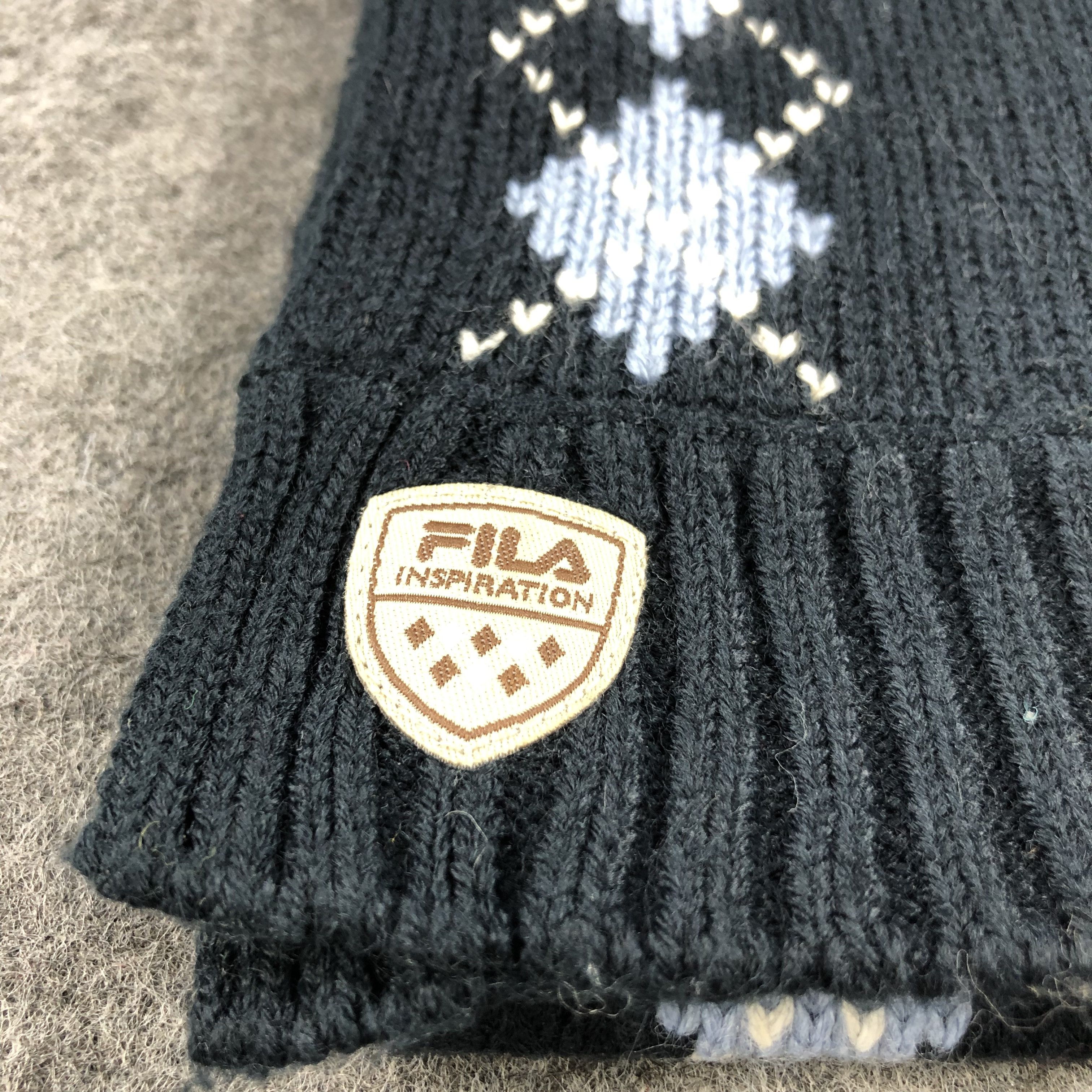 Fila Fila Argyle Wool Scarf Muffler V879 Size ONE SIZE - 4 Thumbnail