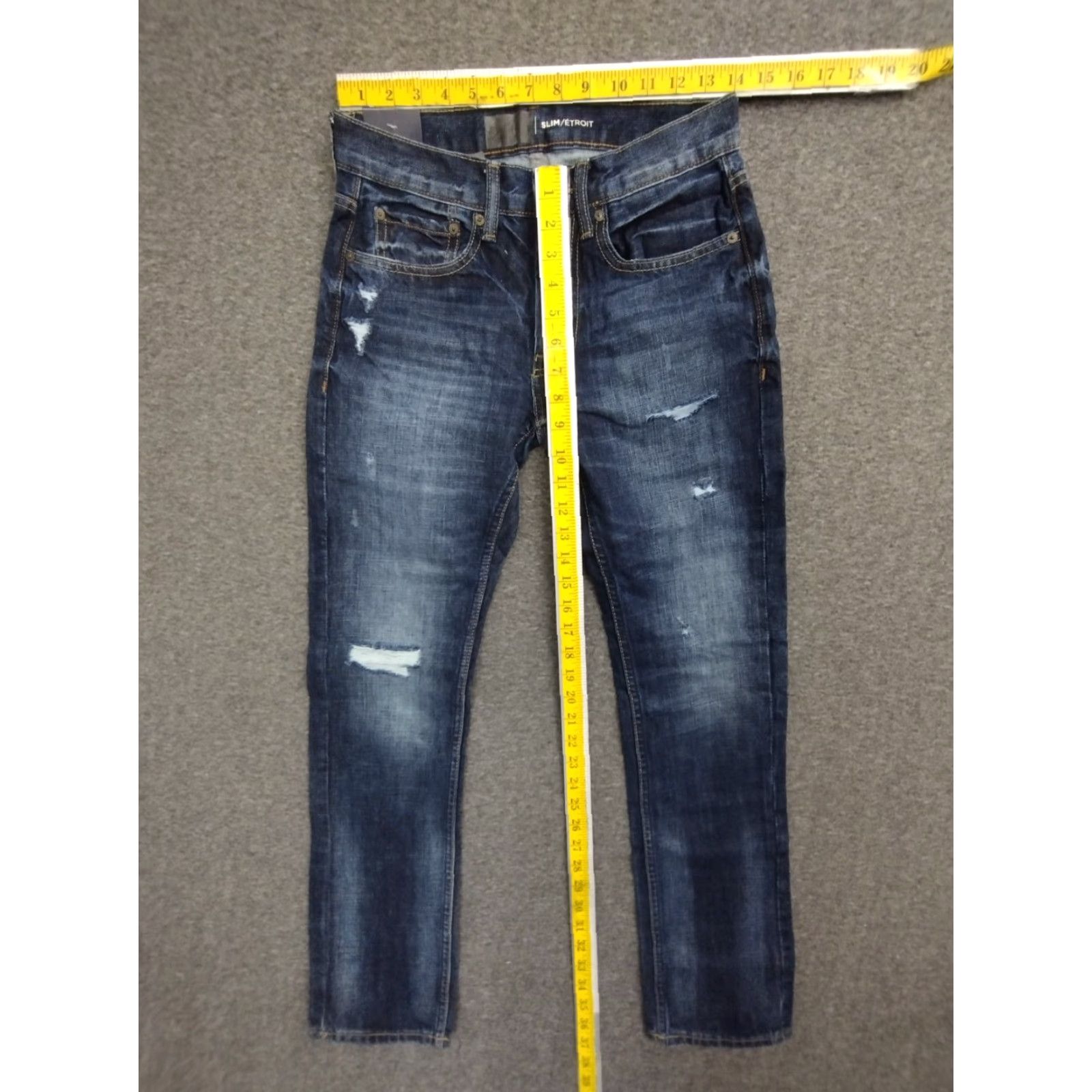 Denime Women's Distressed Blue Slim Denim Size 27X30 Size ONE SIZE - 4 Thumbnail
