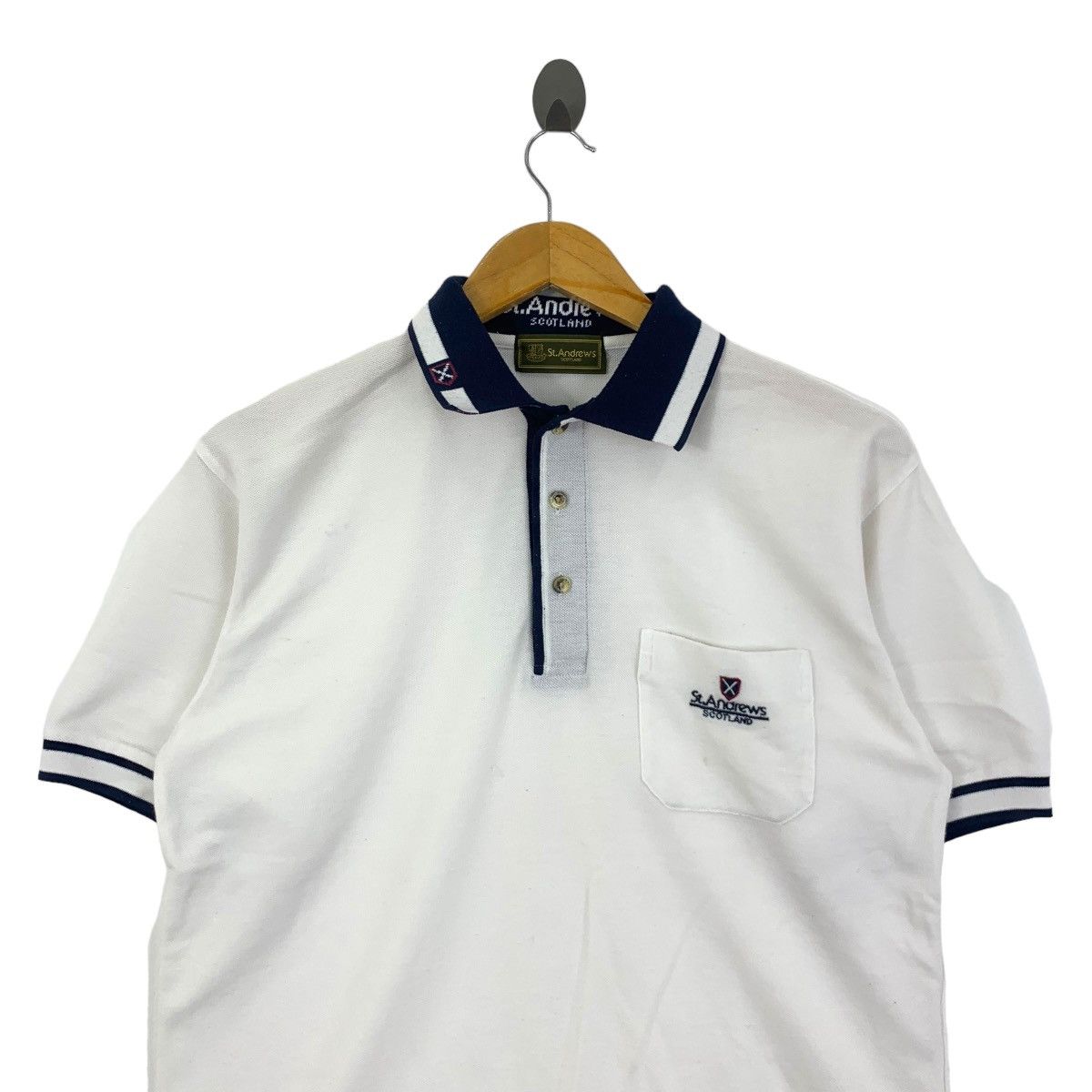 Vintage Vintage ST. ANDREWS SCOTLAND Polo Tee Shirt Size US M / EU 48-50 / 2 - 2 Thumbnail