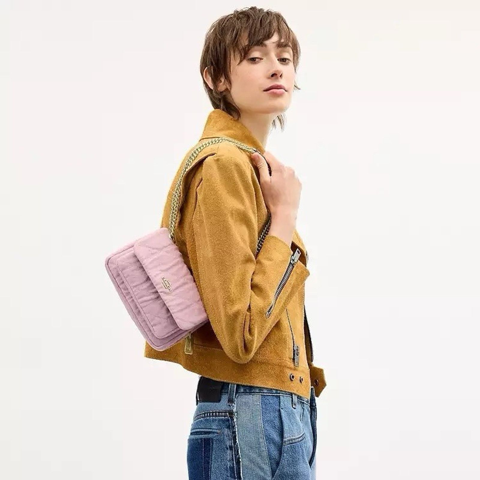 Coach NWT Coach Elodie Crossbody Bag 18 Denim CEU17 Light Pink Size ONE SIZE - 11 Thumbnail