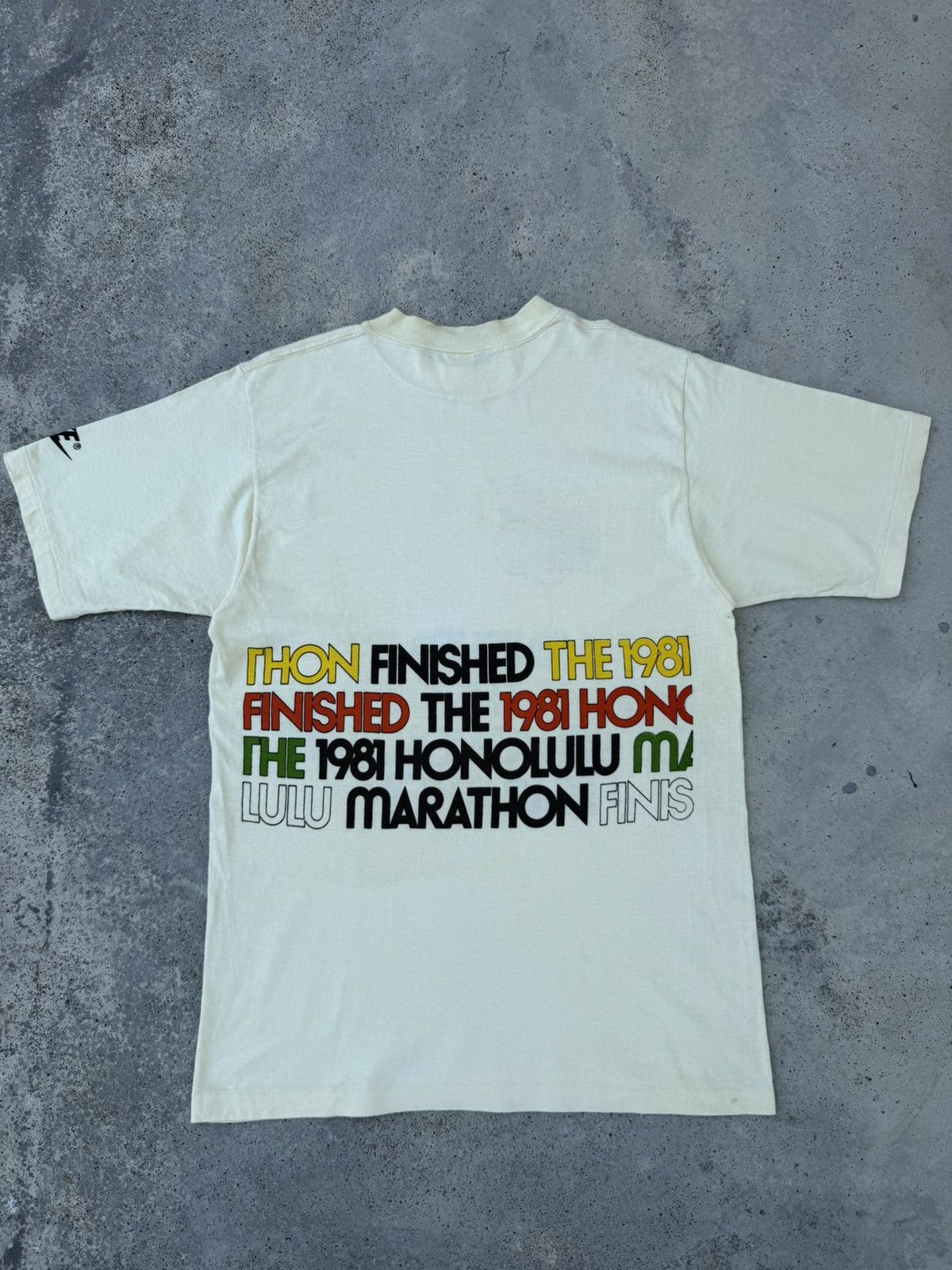 Nike 🔥Vintage 80s Nike Honolulu Marathon X Crazy Shirt Size US M / EU 48-50 / 2 - 3 Thumbnail