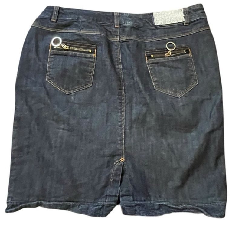 Moschino Love Moschino Denim Mini Skirt Stretch Skirt Sz L 36" Waist Size 36" / US 14 / IT 50 - 3 Thumbnail