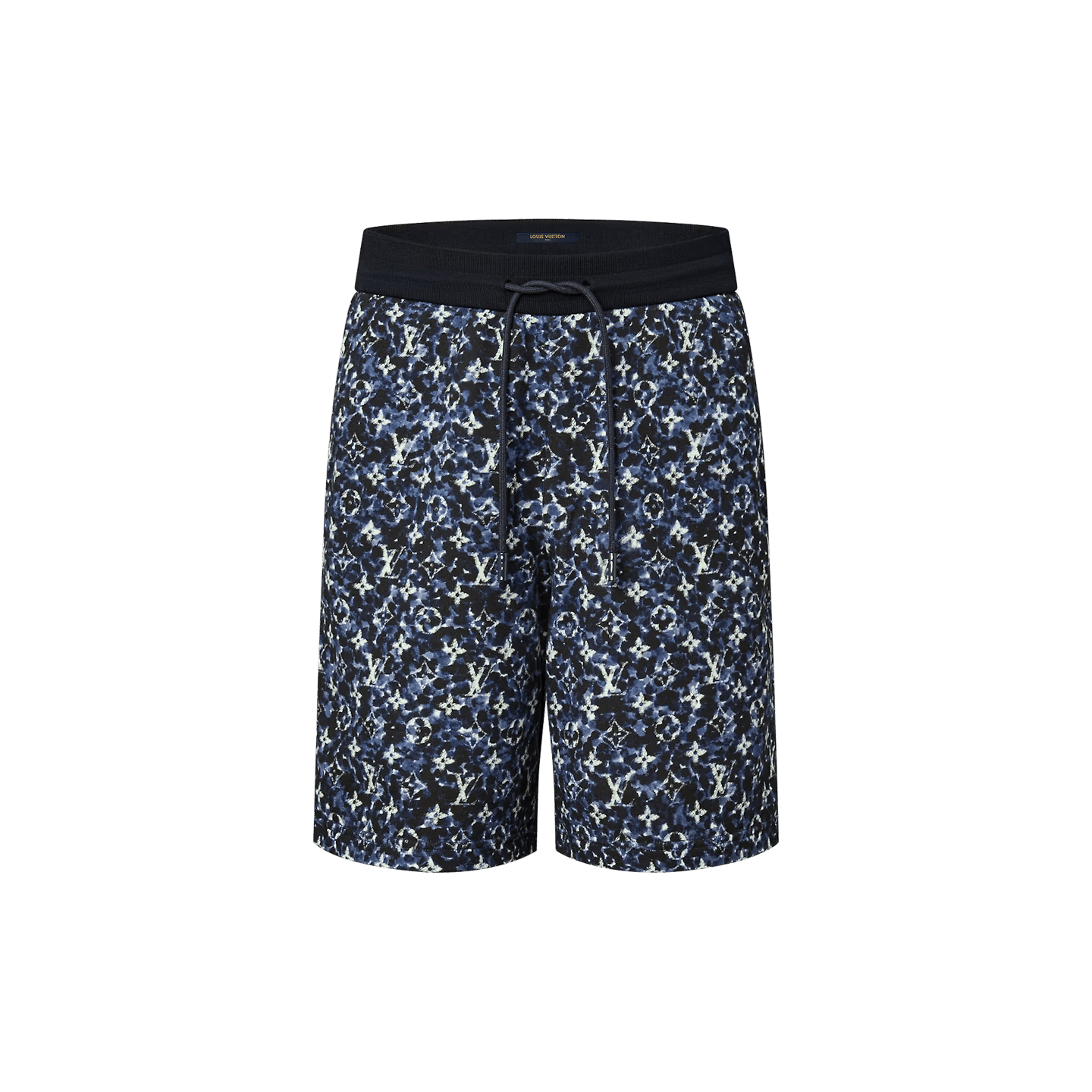 image of Louis Vuitton Shorts Monogram Black White Lv Logo 1Abj9H in Blue/White, Men's (Size 40)