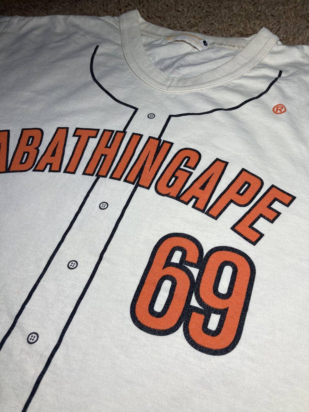 Bape 1999 Bape 69 Baseball Tee Trompe L'oeil Varsity 90s Nigo OG Size US L / EU 52-54 / 3 - 5 Thumbnail