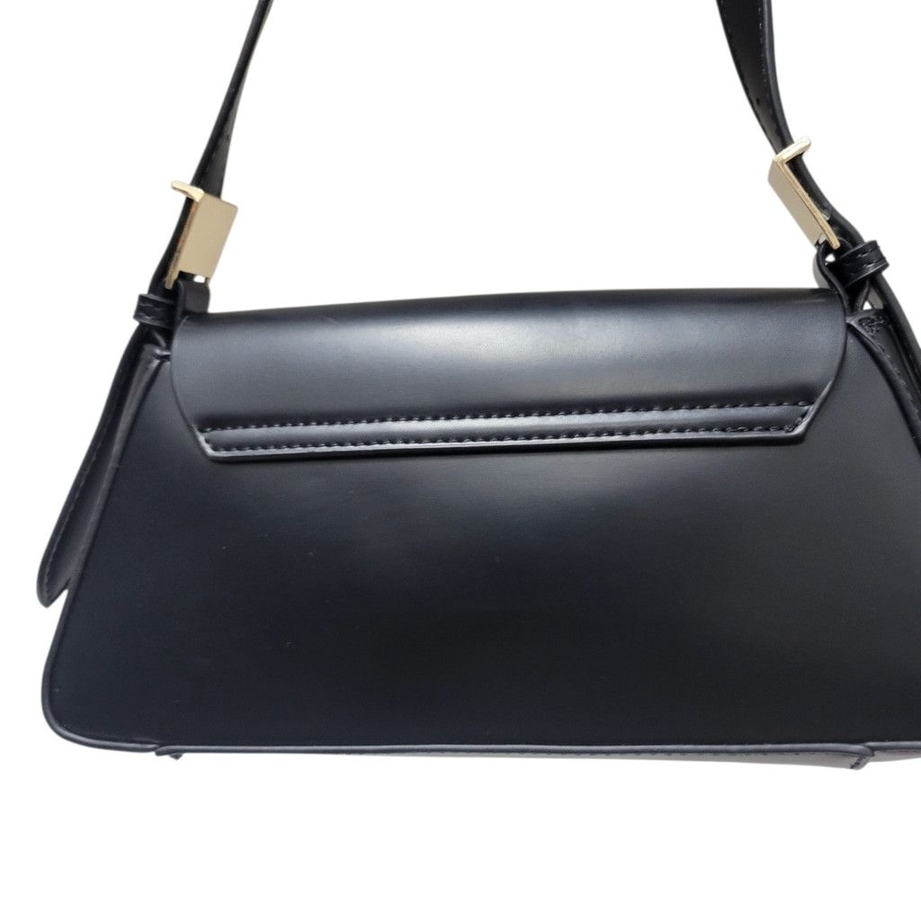 Zara ZARA Women's Faux-Leather Black Shoulder Bag Purse Pre-owned Size ONE SIZE - 3 Thumbnail