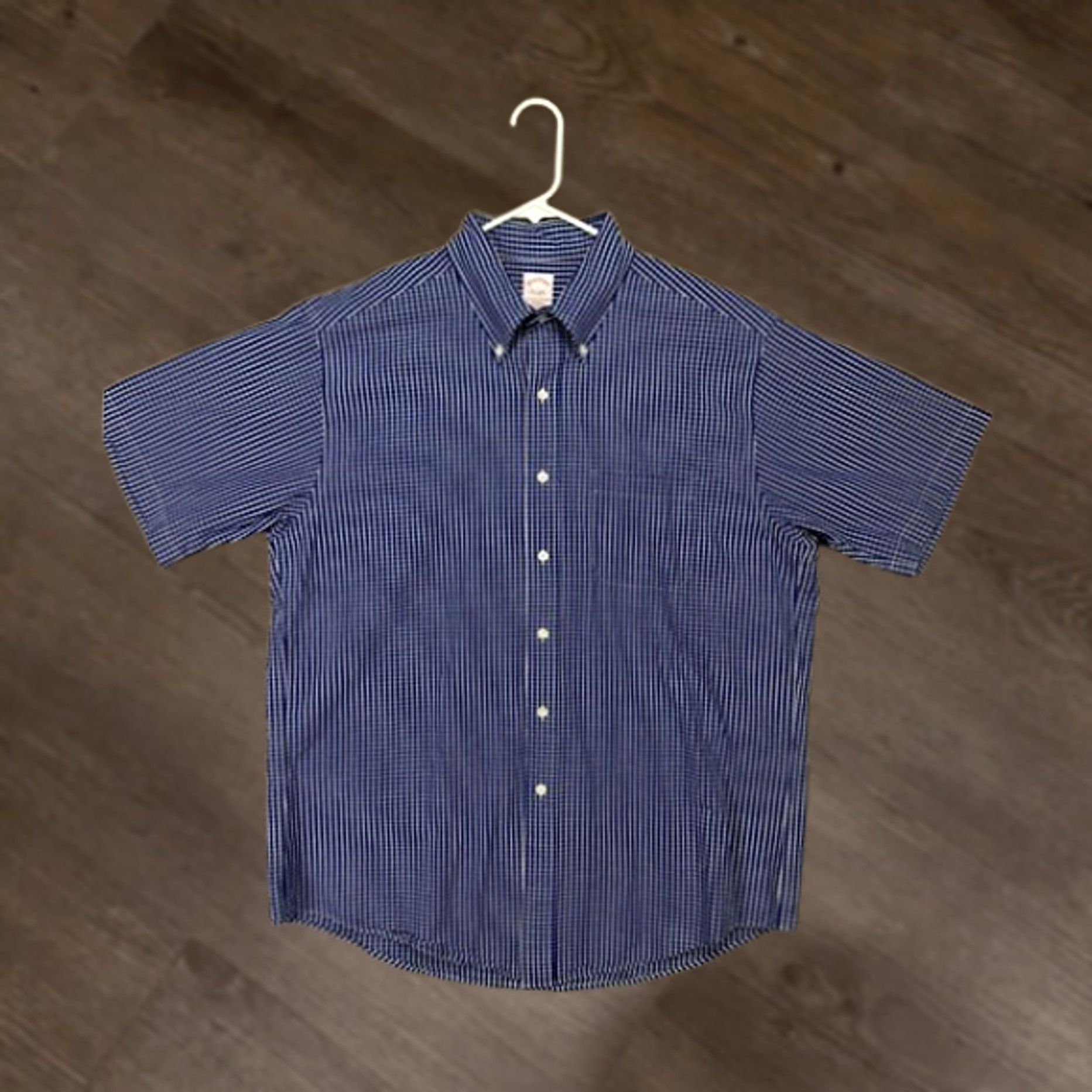 Brooks Brothers Brooks Brothers Shirt Mens Large 1818 Blue Plaid Regular Fit Button-Down Collar Shirt Blue Plaid Mens Size US L / EU 52-54 / 3 - 1 Thumbnail