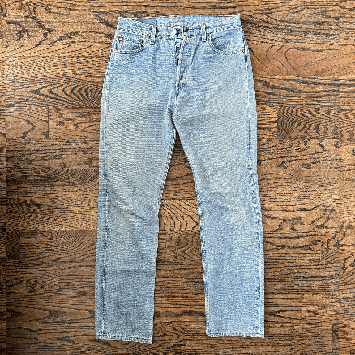 Levi's Light Wash Levi's 501 Made in USA 31x32.5 Size US 31 - 1 Thumbnail