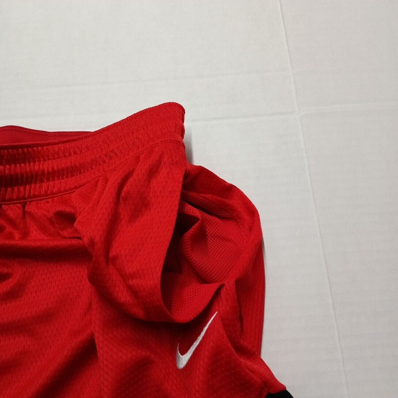 Nike Men's Nike Loose Fit Basketball Shorts Size XL Red White Size US 33 - 3 Thumbnail