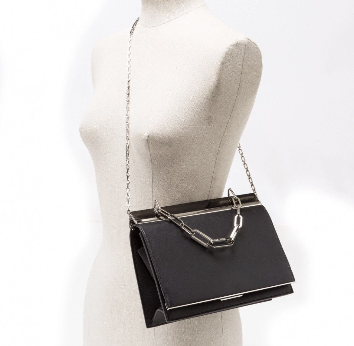 Ralph & Russo Ralph & Russo Empire bag - black leather designer bag Size ONE SIZE - 4 Thumbnail