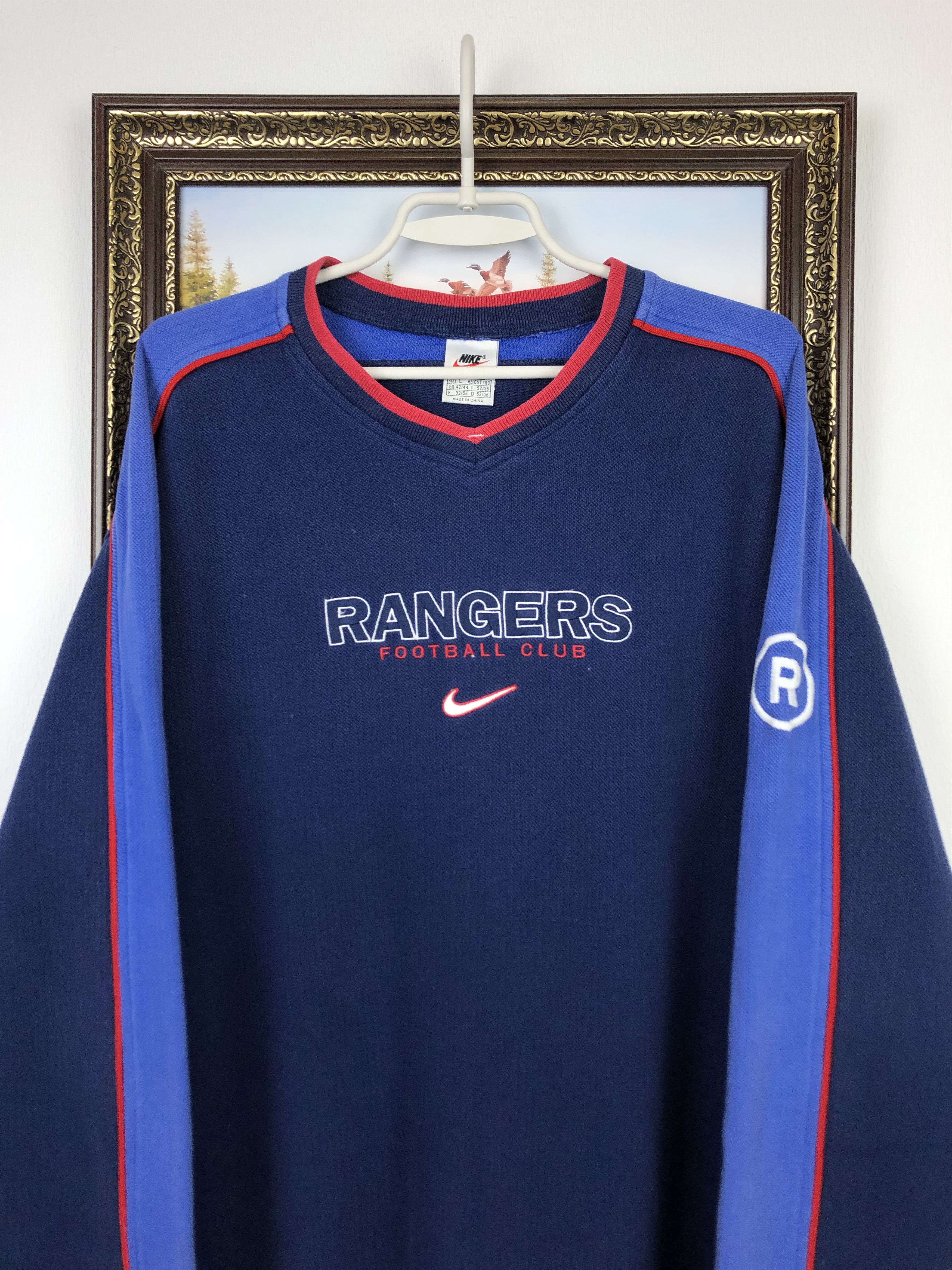 Nike Vintage 90's Nike Glasgow Rangers Football Sweatshirt Soccer Size US L / EU 52-54 / 3 - 2 Thumbnail