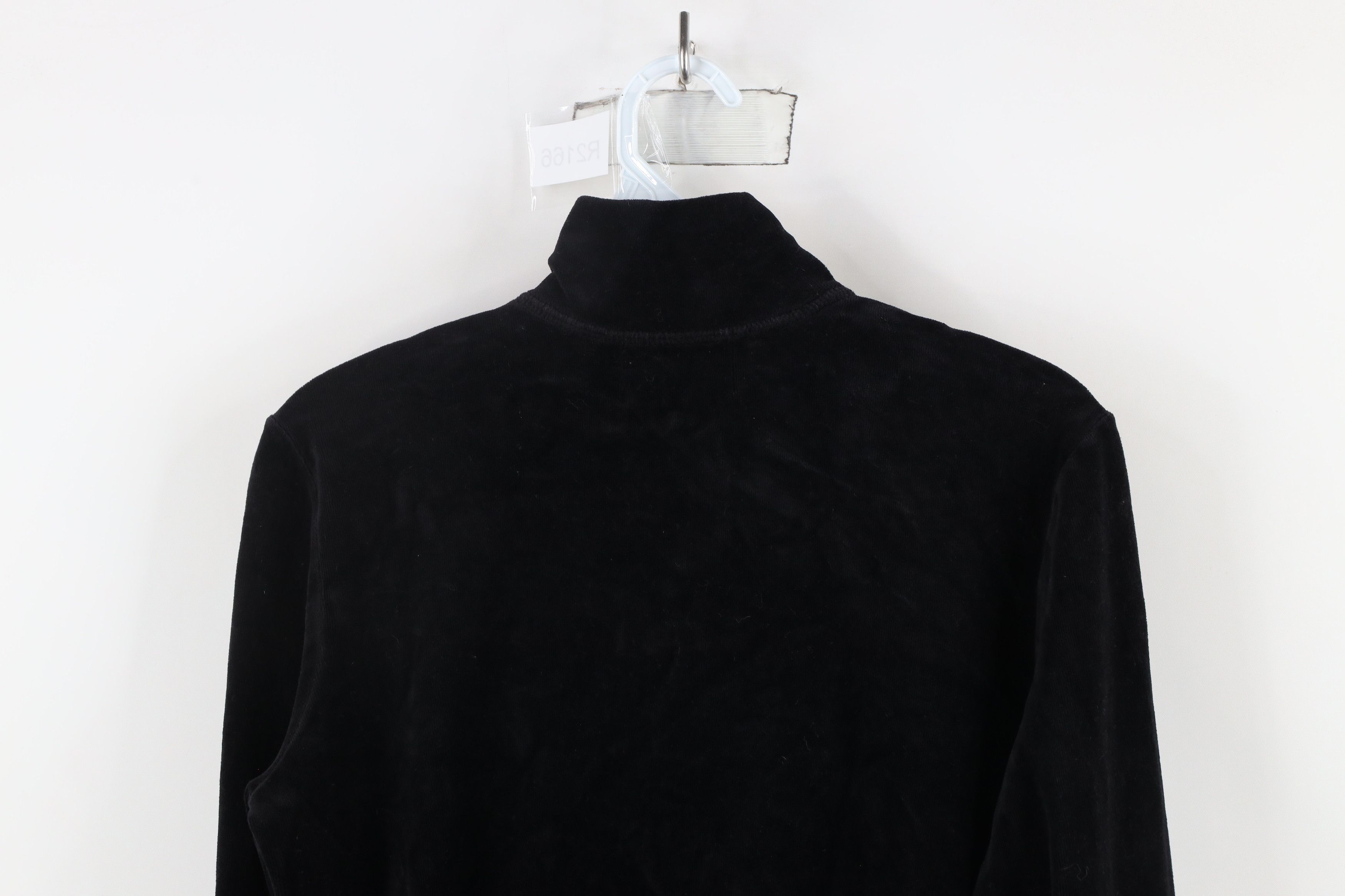 Juicy Couture × Vintage Vintage 90s Y2K Juicy Couture Velvet Velour Jacket Black USA Size L / US 10 / IT 46 - 17 Thumbnail