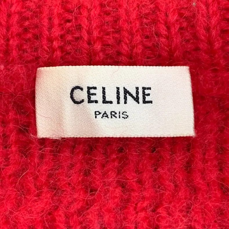 Celine Celine Red Wool Knit Sweater Long Sleeve Size US L / EU 52-54 / 3 - 5 Thumbnail