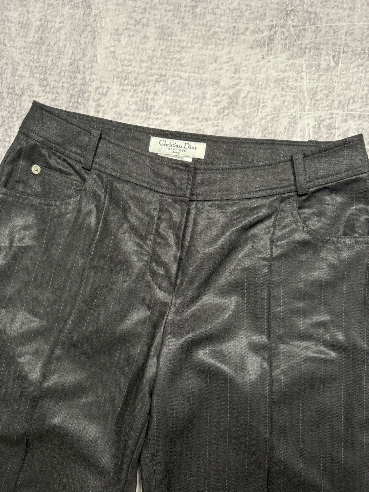 Christian Dior Monsieur Vintage black Christian Dior Boutique silk wool trousers 90s Size 27" / US 4 / IT 40 - 5 Thumbnail