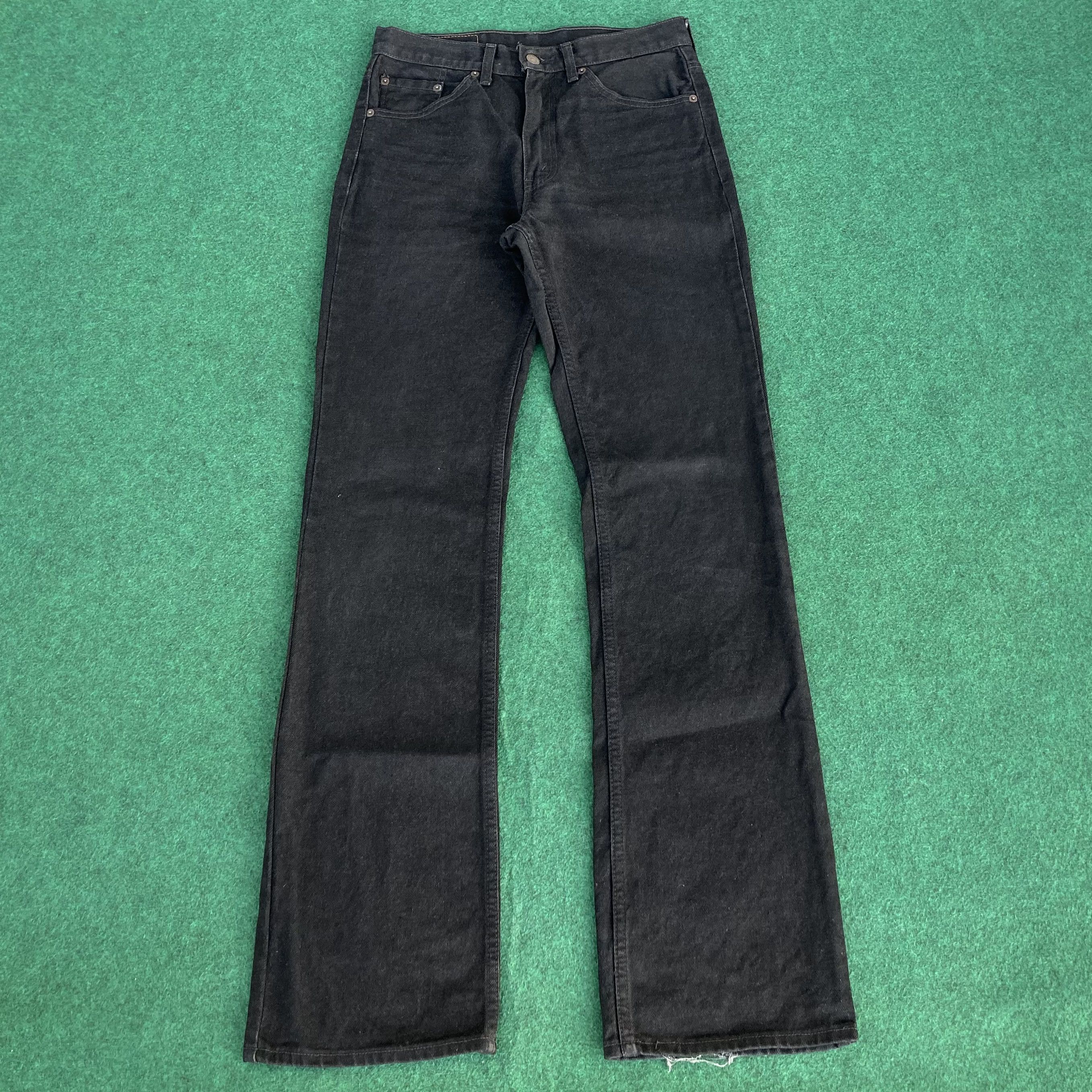 image of Levis 517 Denim Bootcut Black Punk Grunge Jeans, Men's (Size 29)