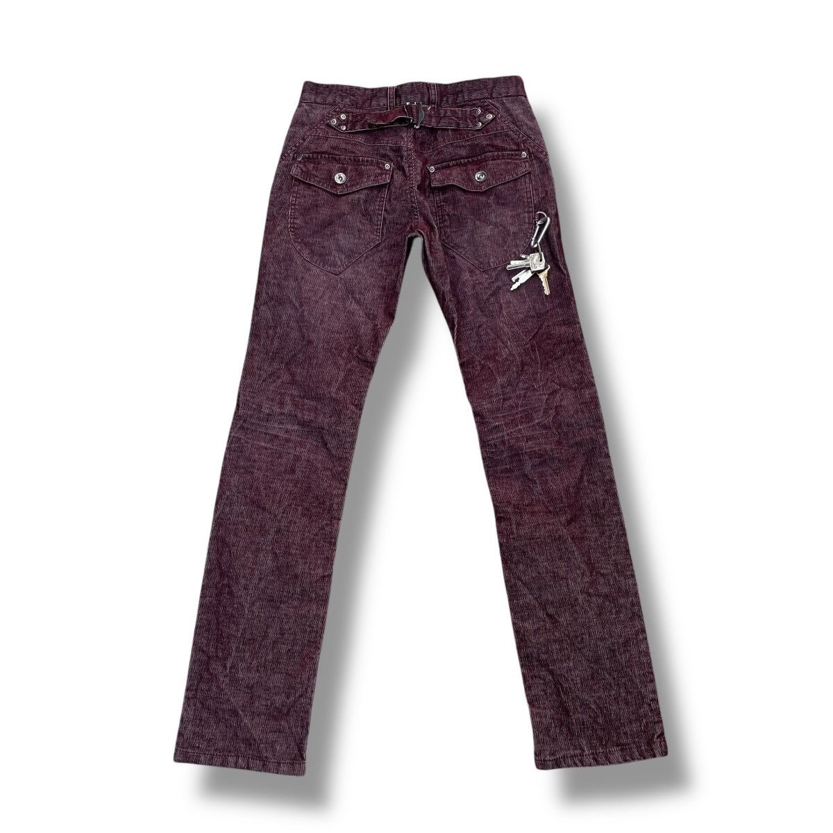 Isamu Katayama Backlash 🇯🇵 SEMANTIC DESIGN CORDUROY BUCKLE PANTS Size US 28 / EU 44 - 2 Thumbnail