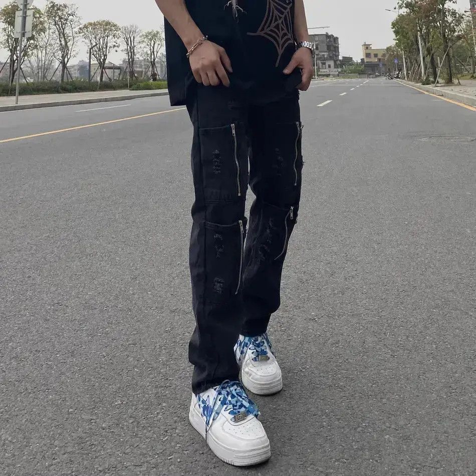 Japanese Brand Zipper High Street Multi Pocket Jeans Size US 32 / EU 48 - 6 Thumbnail
