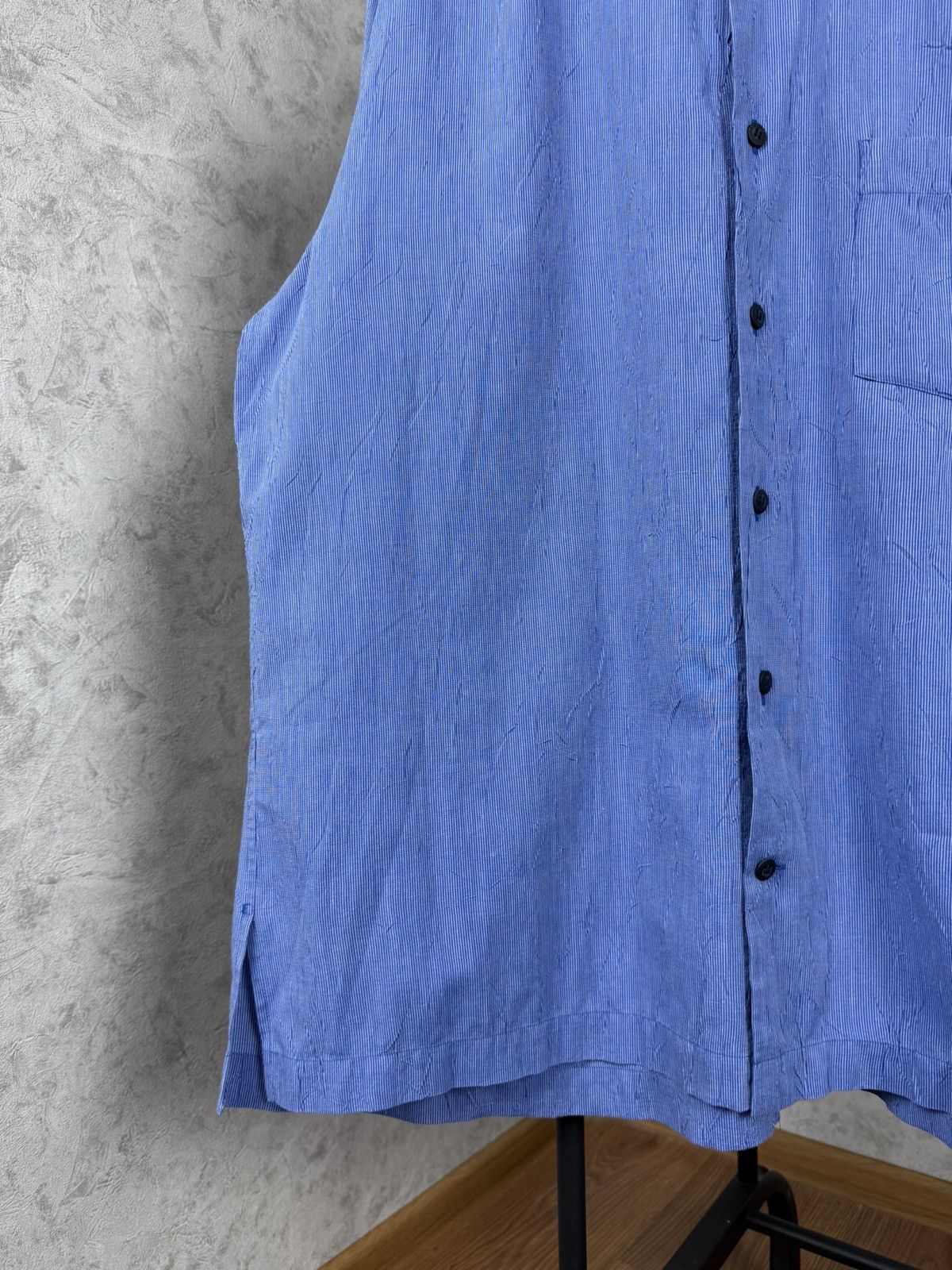 Issey Miyake Vintage Issey Miyake Men Cotton Polyester Striped Shirt Size US XL / EU 56 / 4 - 5 Thumbnail