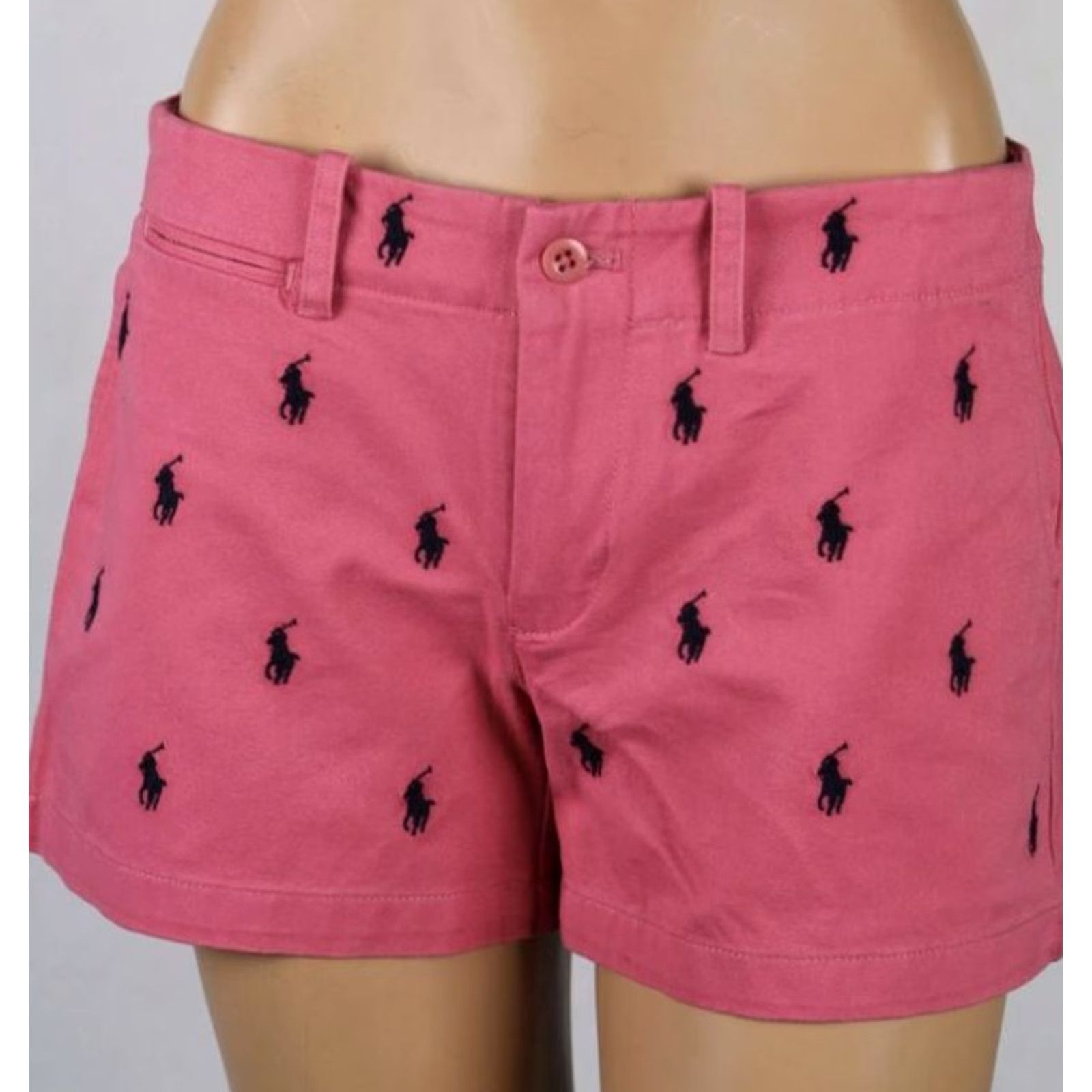 Ralph Lauren Ralph Lauren Sport Pink Shorts Navy Blue Ponies Pony Logo NWT 6 Womens Casual Shorts 100% Cotton XS-XL? Size 28" / US 6 / IT 42 - 2 Thumbnail