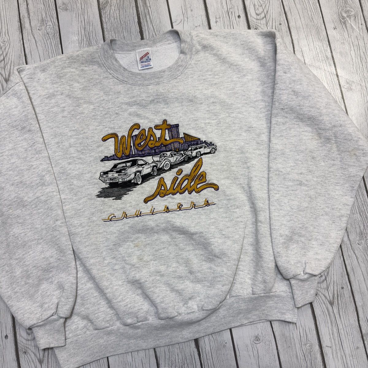 Jerzees × Vintage Vintage West Side Cruisers sweatshirt Size US XXL / EU 58 / 5 - 3 Thumbnail
