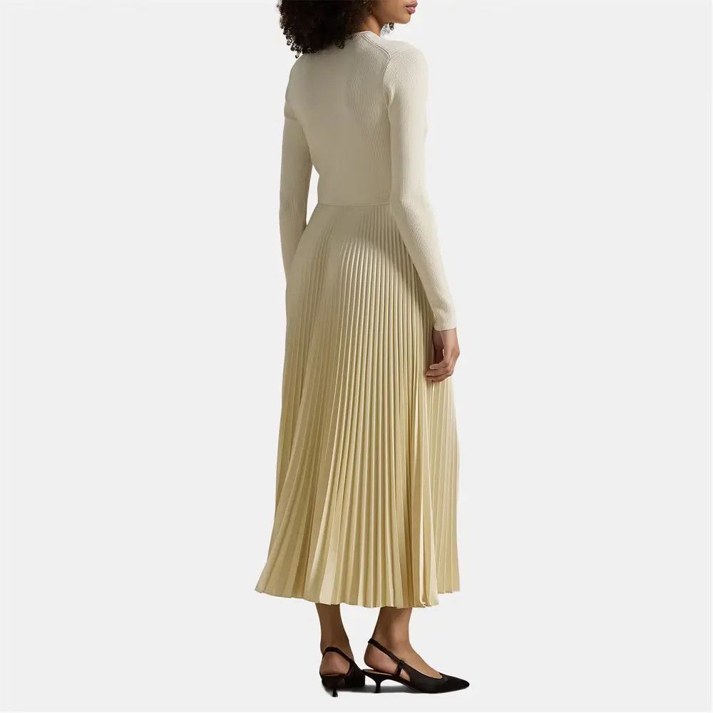 Polo Ralph Lauren o1g2r1mq0326 Jamie Dress in Authentic Cream Size L / US 10 / IT 46 - 3 Thumbnail