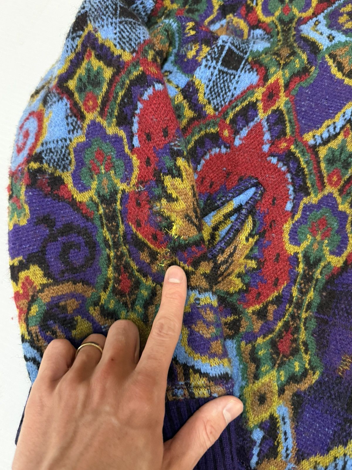 Yoshiyuki Konishi Archival Yoshiyuki Konishi Jacquard Knit Bomber Size US XS / EU 42 / 0 - 9 Thumbnail
