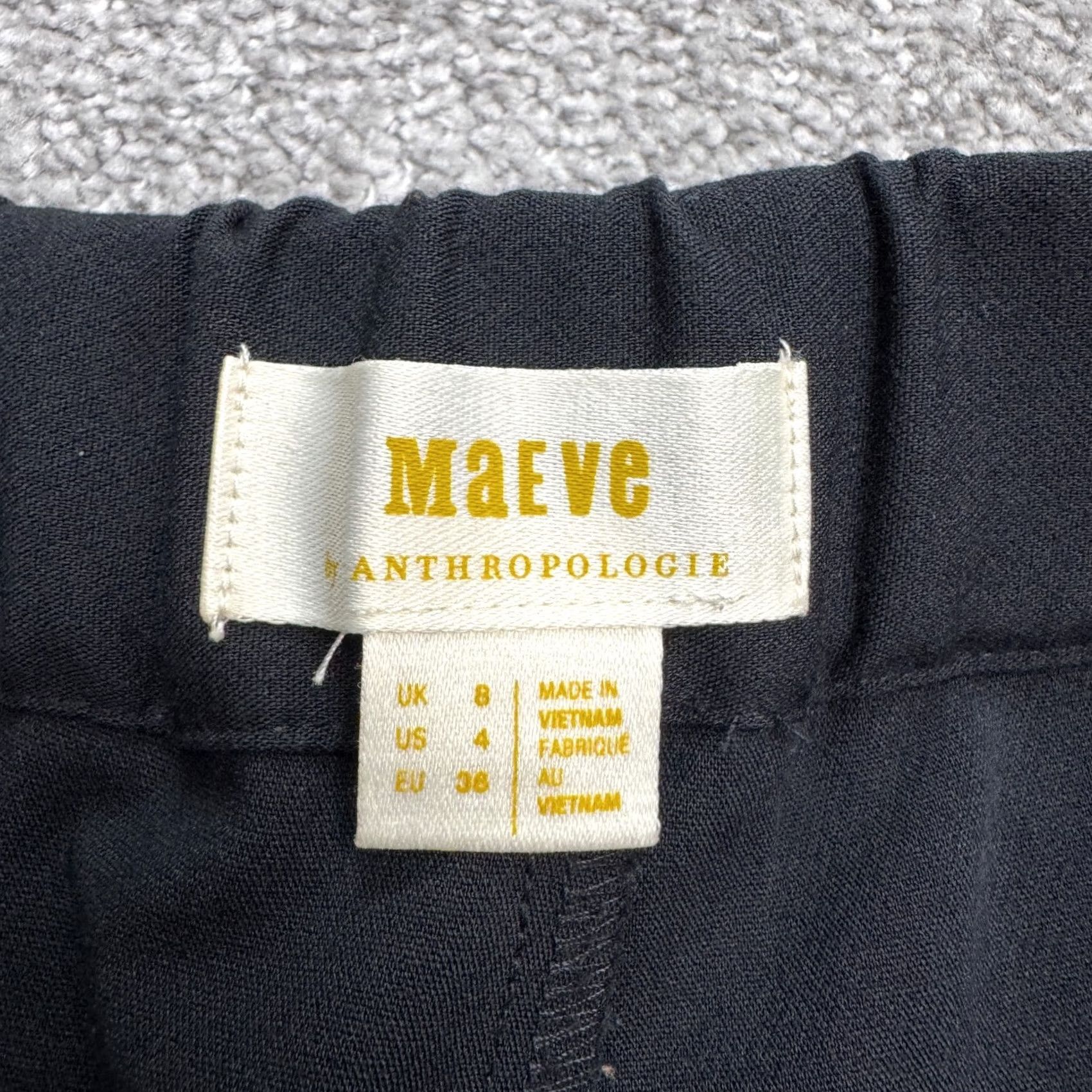 Anthropologie Anthropologie Maeve High Rise Trouser Dress Pants Womens 4 Black Cuffed Classic Size 27" / US 4 / IT 40 - 7 Thumbnail