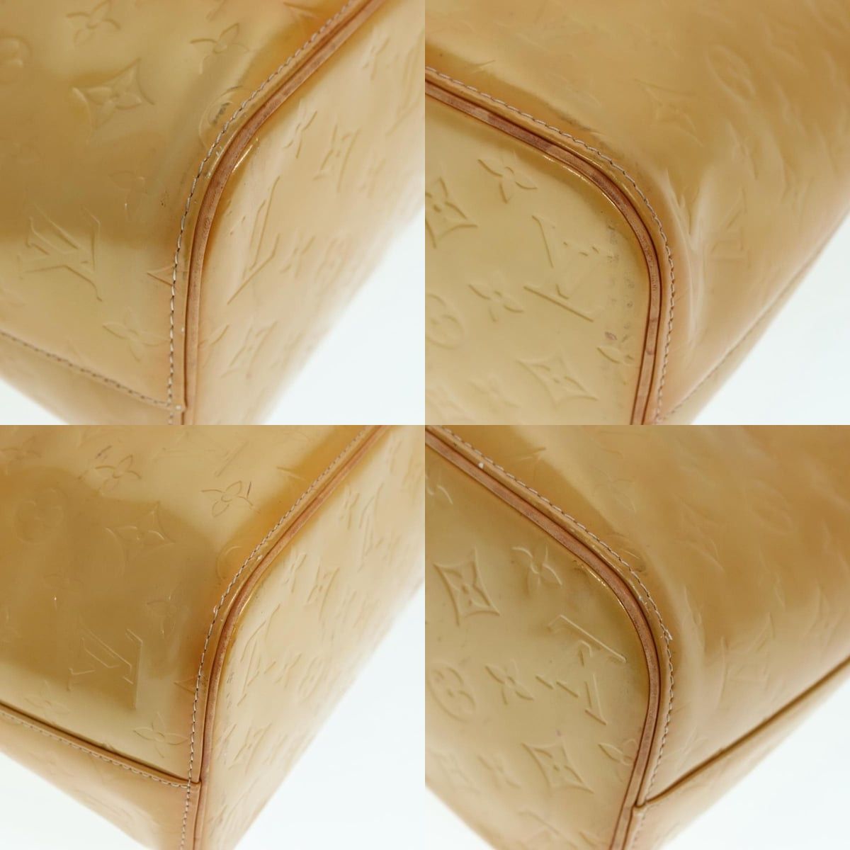 Louis Vuitton LOUIS VUITTON Monogram Vernis Houston Hand Bag Beige M91004 Size ONE SIZE - 10 Thumbnail