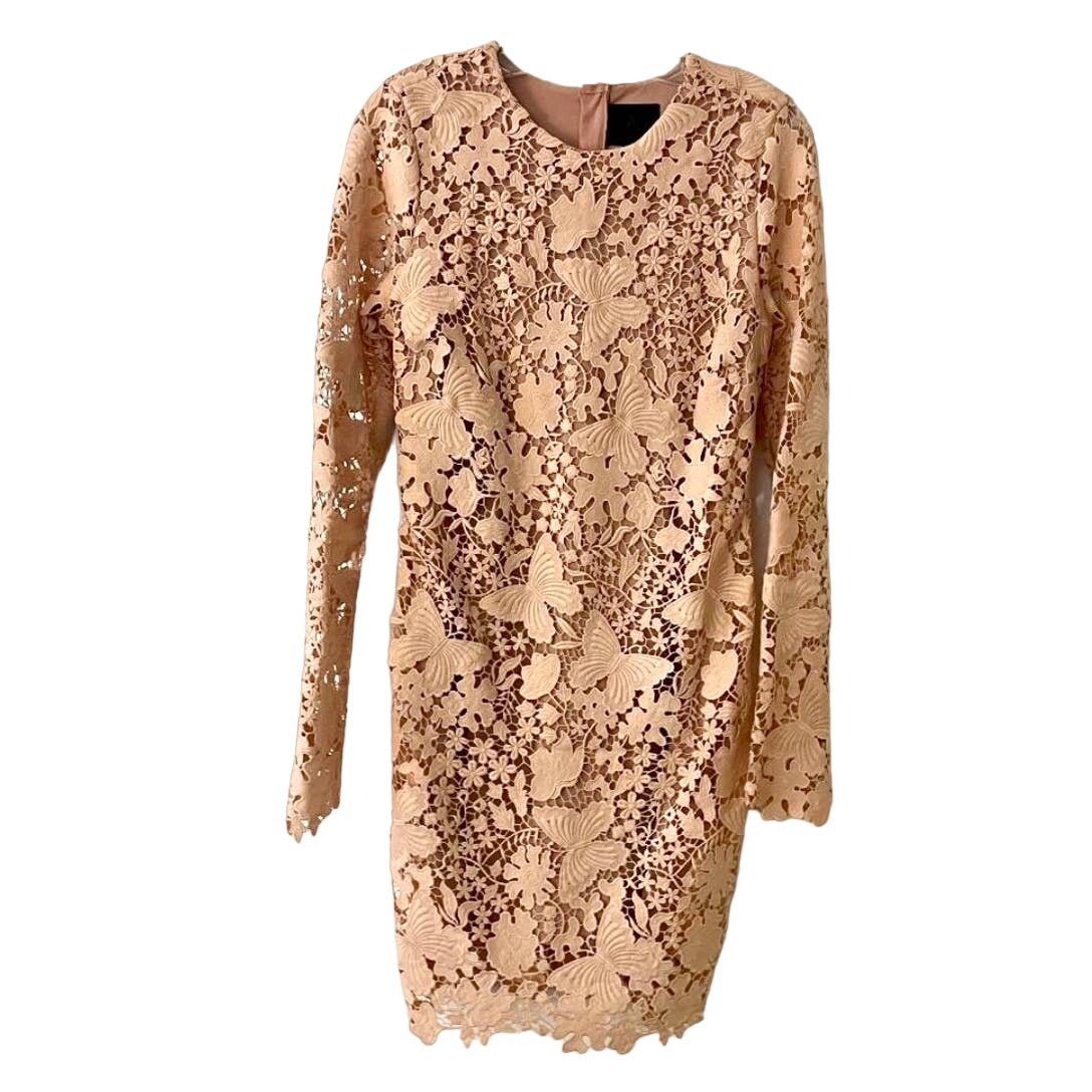 REVOLVE NEW X NBD REVOLVE Pink Blush Lace Sleeve Marco Mini Dress M Size M / US 6-8 / IT 42-44 - 11 Thumbnail