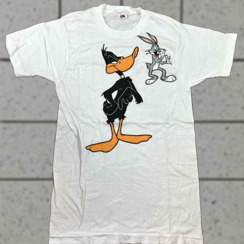 Vintage VINTAGE Looney Tunes Daffy Duck & Bugs Bunny T Shirt White Size S Men's 90s Size US S / EU 44-46 / 1 - 1 Thumbnail