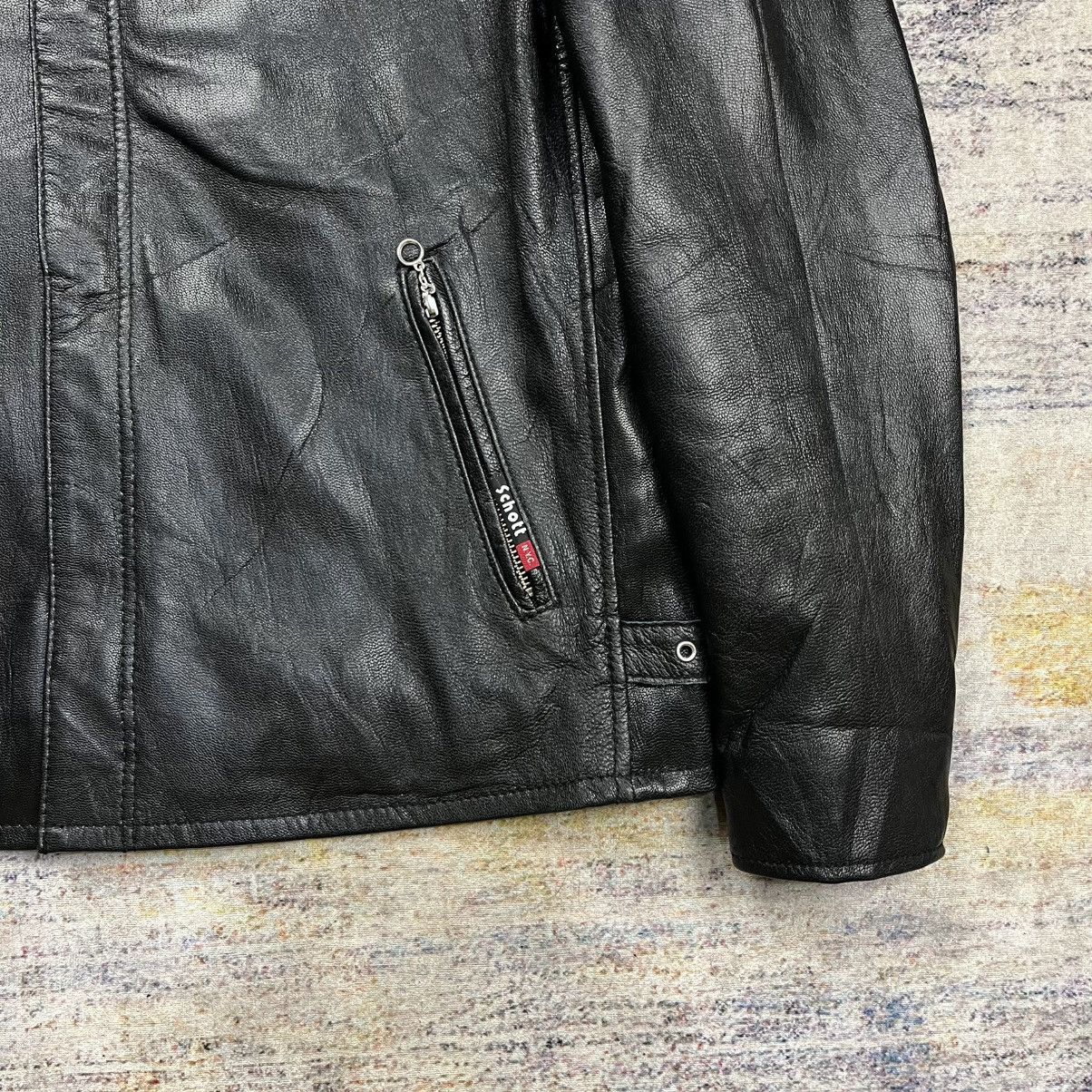 Schott Schott cafe racer biker leather jacket Size US L / EU 52-54 / 3 - 4 Thumbnail
